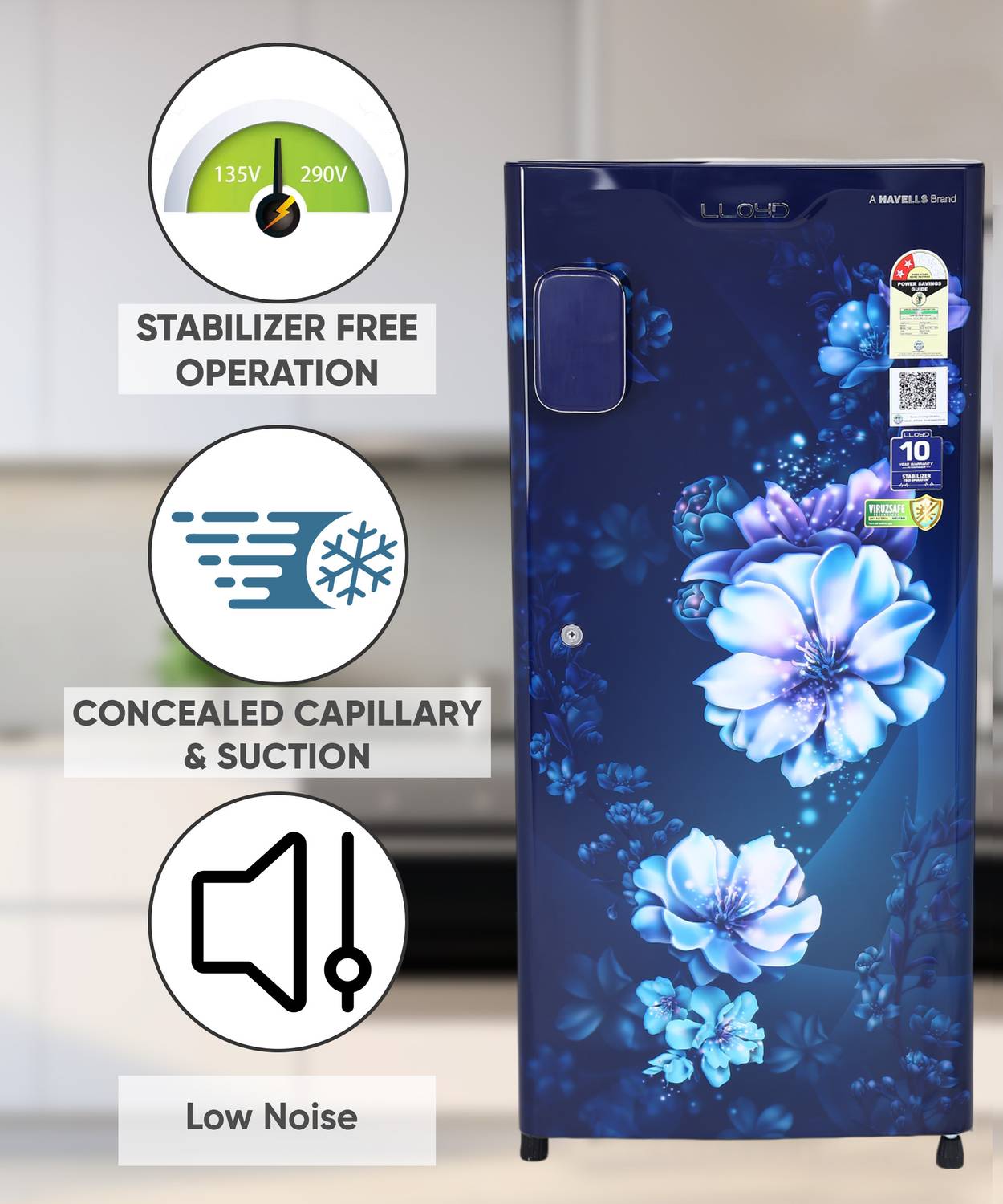 KO340175・176・177・178・179・8JP Lloyd 178 L Direct Cool Single Door 2 Star Refrigerator with with