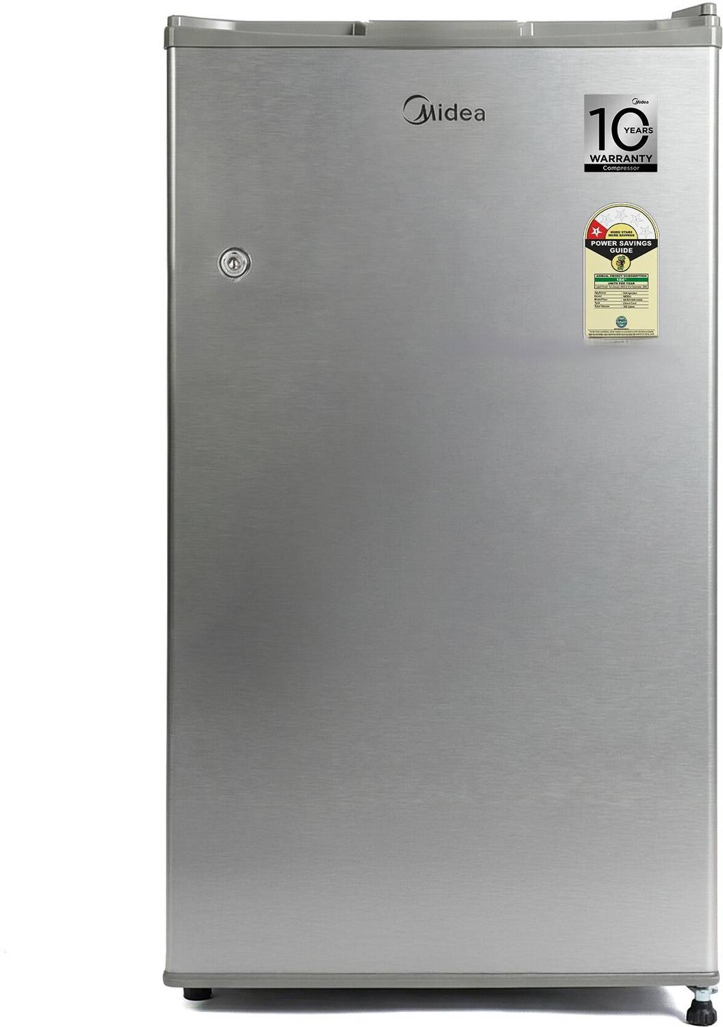 Midea 100L Direct Cool Single Door 1 Star Refrigerator (Silver)