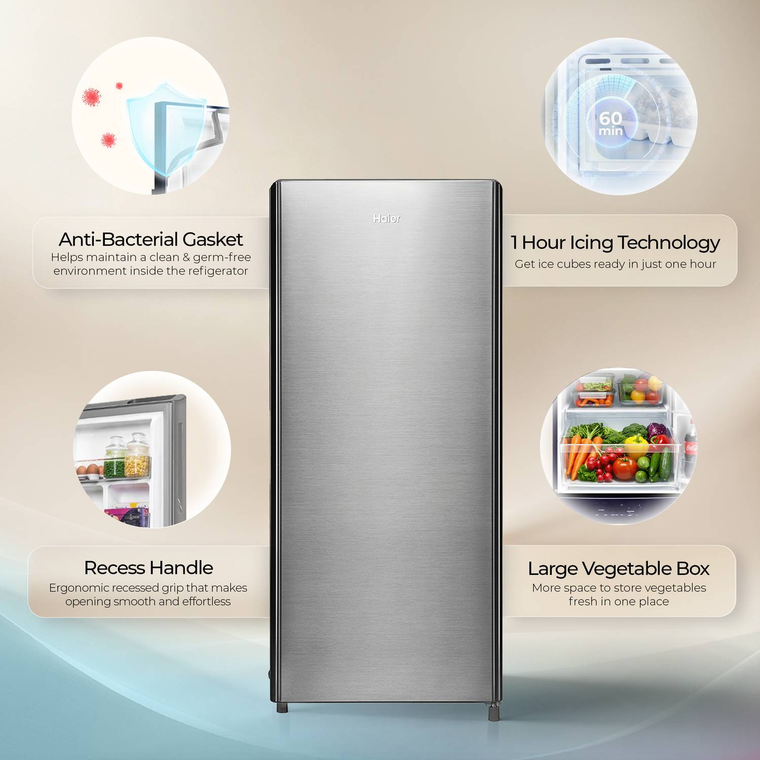 Haier 190 L Direct Cool Single Door Refrigerator - Image 2