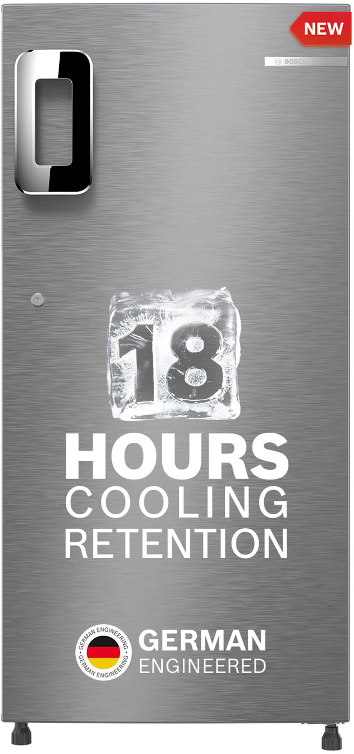 Image of BOSCH 187 L Direct Cool Single Door 4 Star Refrigerator with Industrys largest vegetable box|Industrys largest Beverage space 18 Hour Cooling Retention during powercut, 2.5x Faster Cooling, Smart inverter compressor