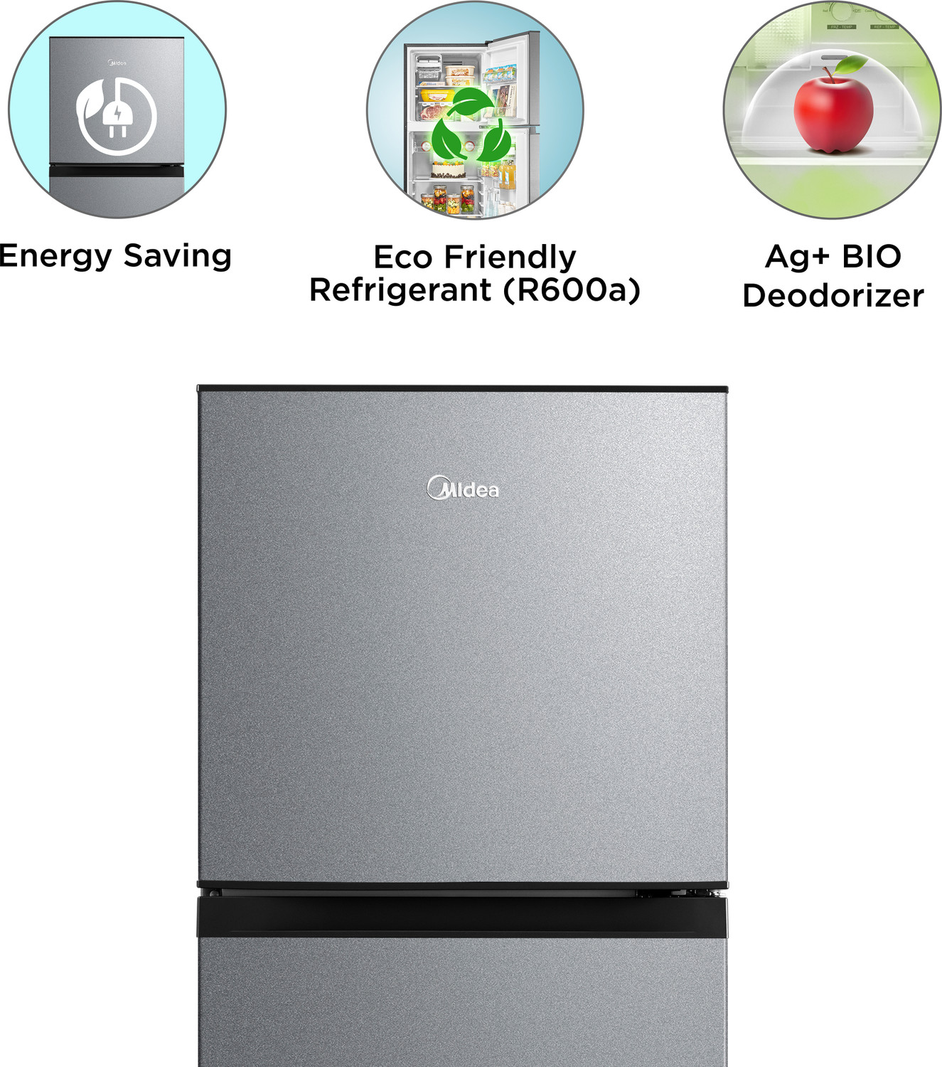 Image of Midea 233 L Frost Free Double Door Top Mount 2 Star Convertible Refrigerator
