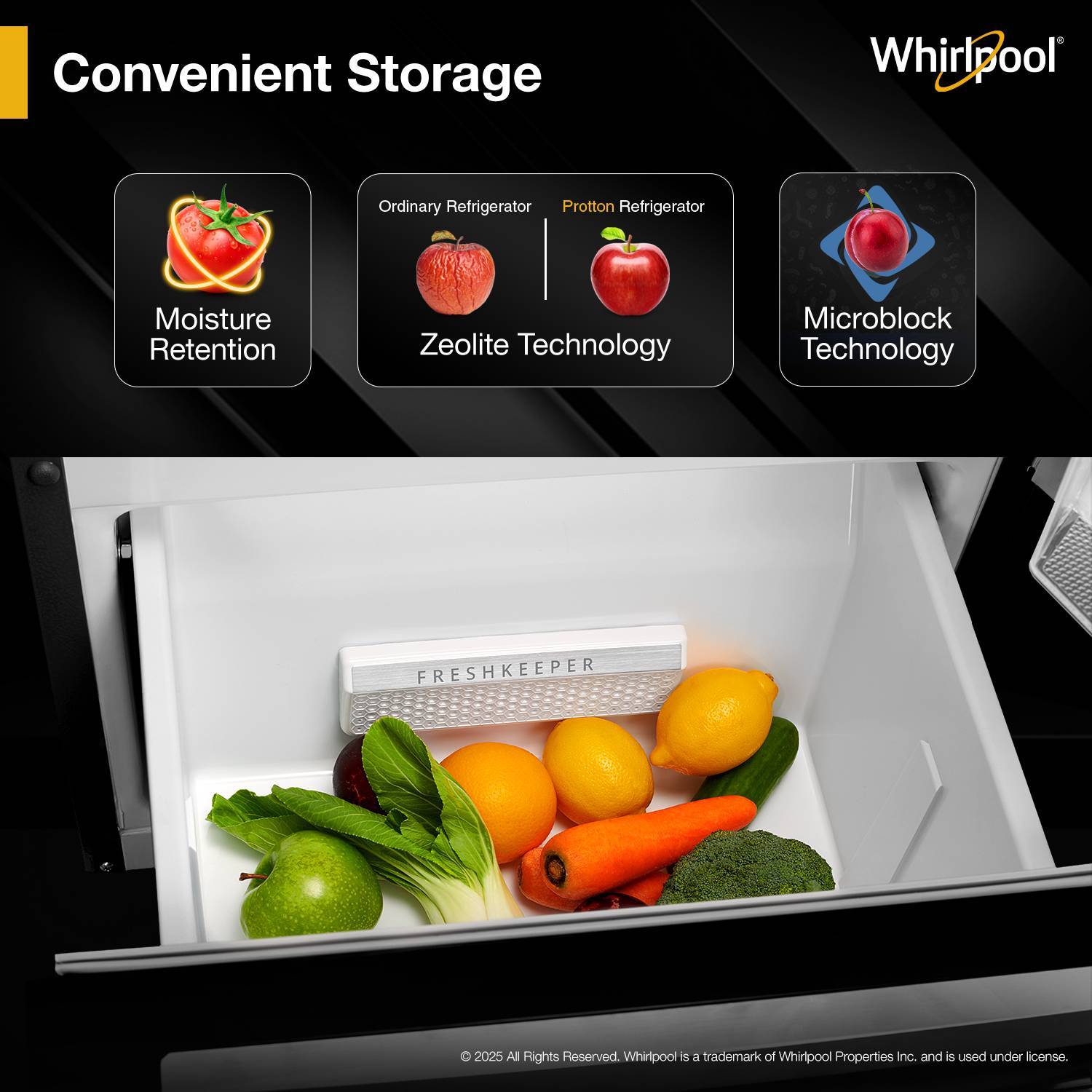 Whirlpool 270 L Triple Door Refrigerator - Image 5