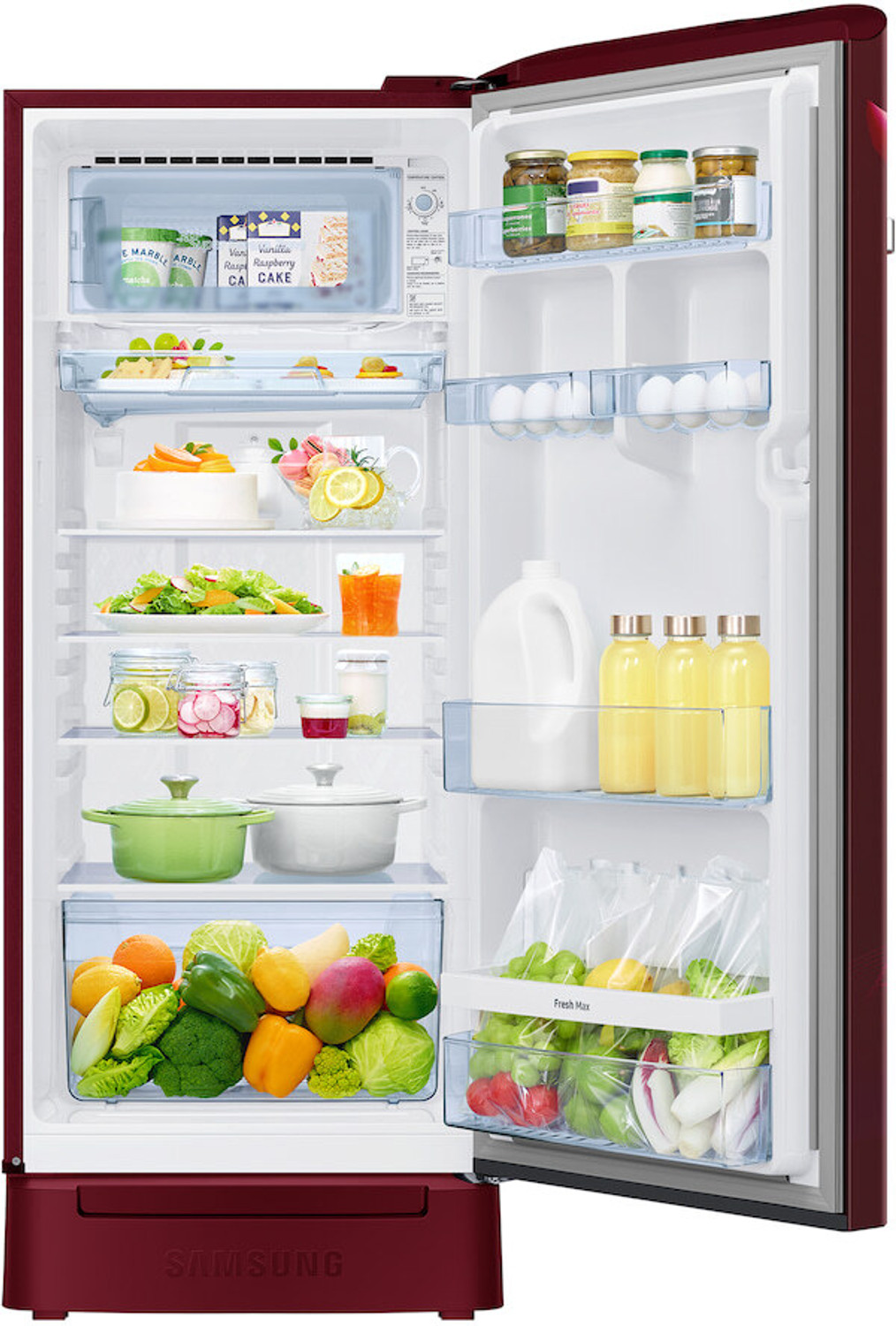 Image of Samsung 215 L Direct Cool Single Door 5 Star Refrigerator with Base Drawer