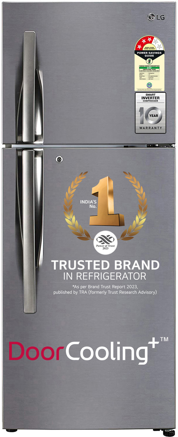 Image of LG 242 L Frost Free Double Door 3 Star Refrigerator with DoorCooling+ & Smart Inverter Compressor