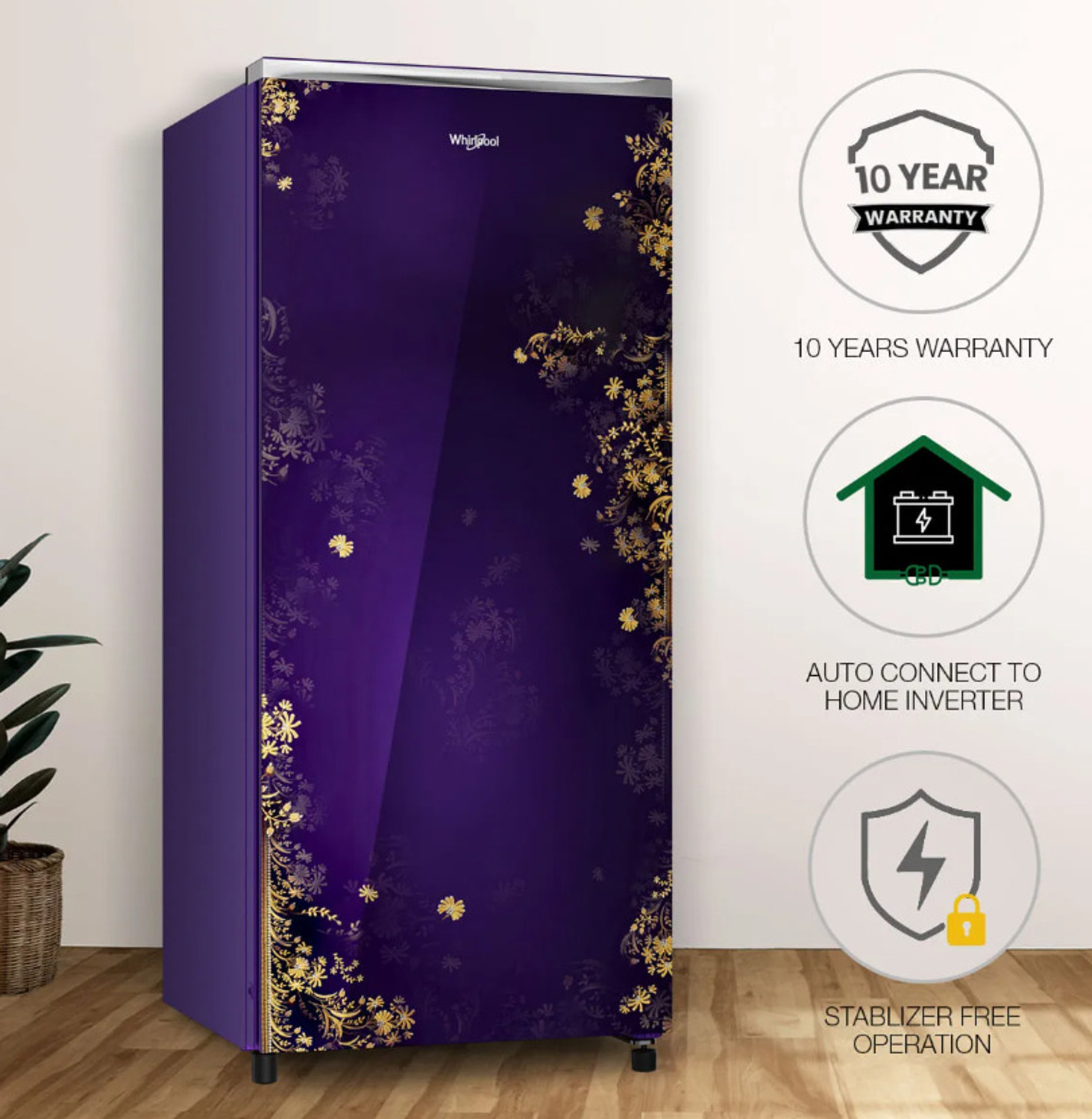 Image of Whirlpool 192 L Direct Cool Single Door 3 Star Refrigerator