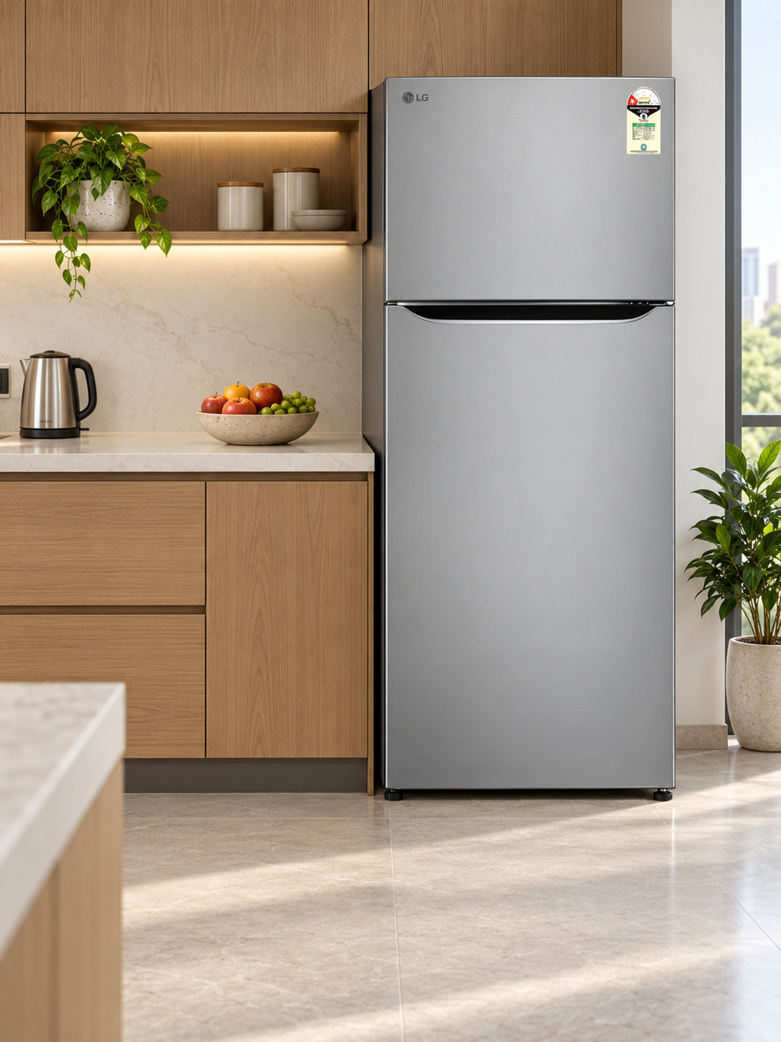 Image of LG 444 L Frost Free Double Door Top Mount 1 Star Convertible Refrigerator