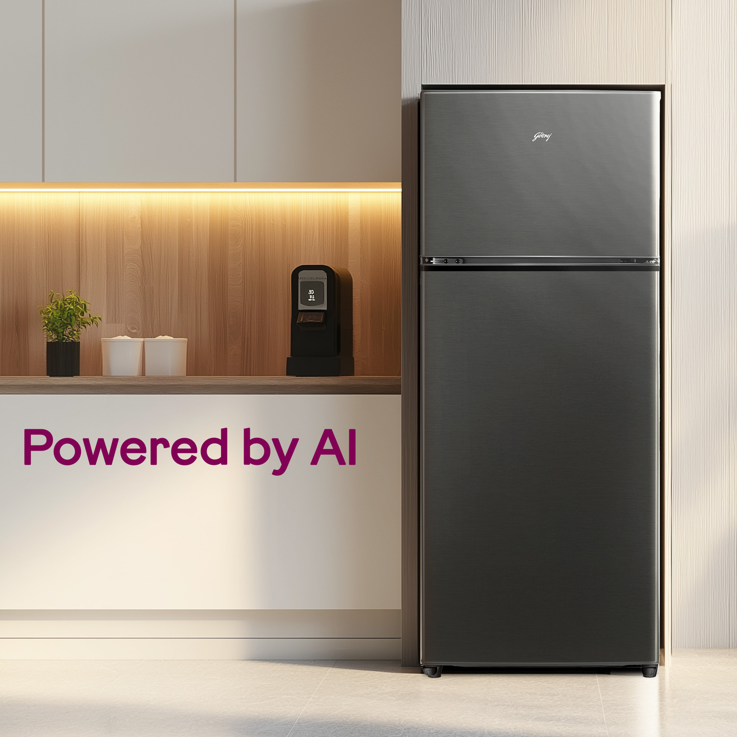 Image of Godrej 272 L Frost Free Double Door 2 Star Refrigerator with AI Powered 6-in-1 Freezer Convertible 30 Days Farm Freshness 95%+ Food Surface Disinfection