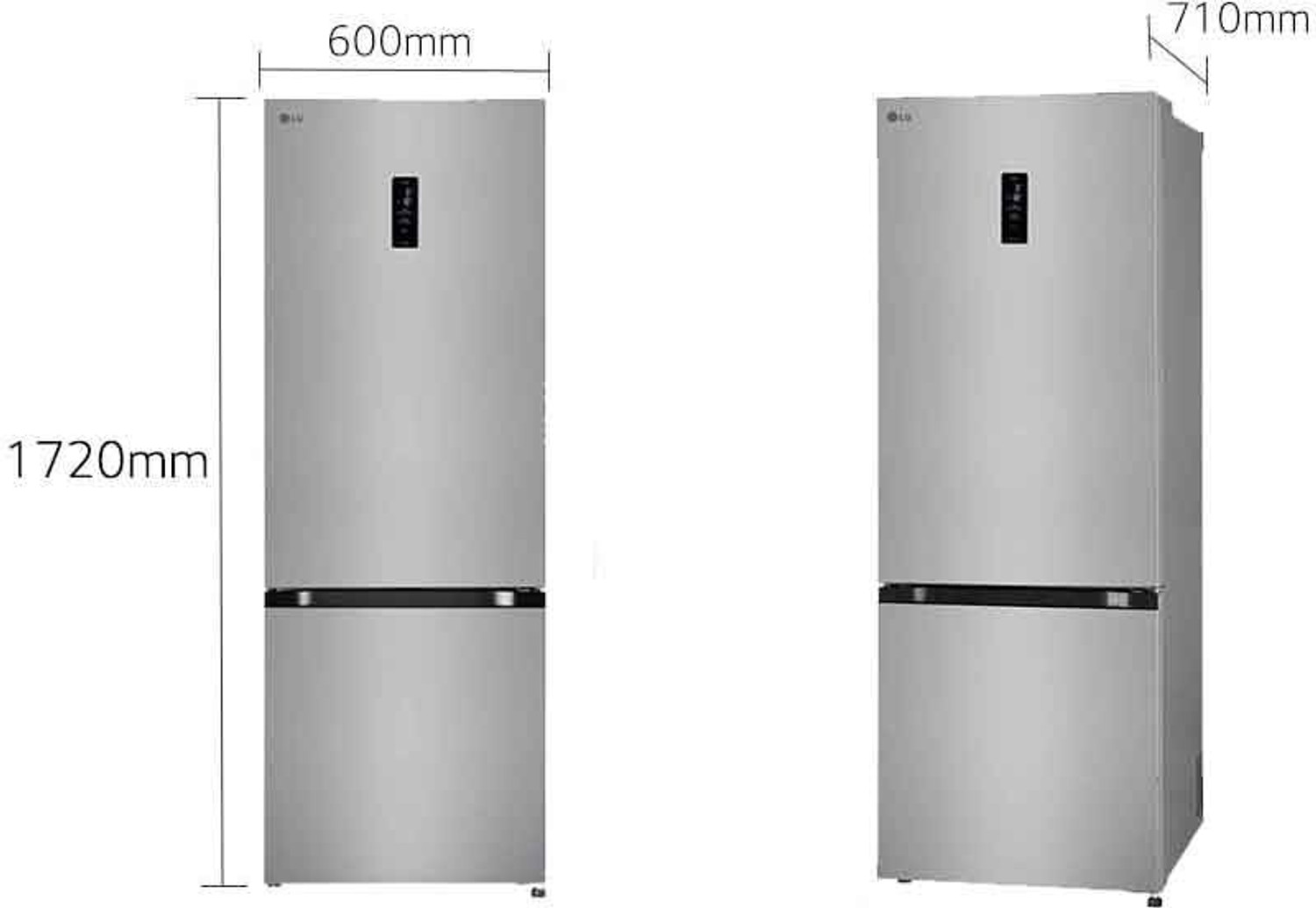 Image of LG 340 L Frost Free Double Door Bottom Mount 3 Star Convertible Refrigerator (Shiny Steel, B382DPZX)