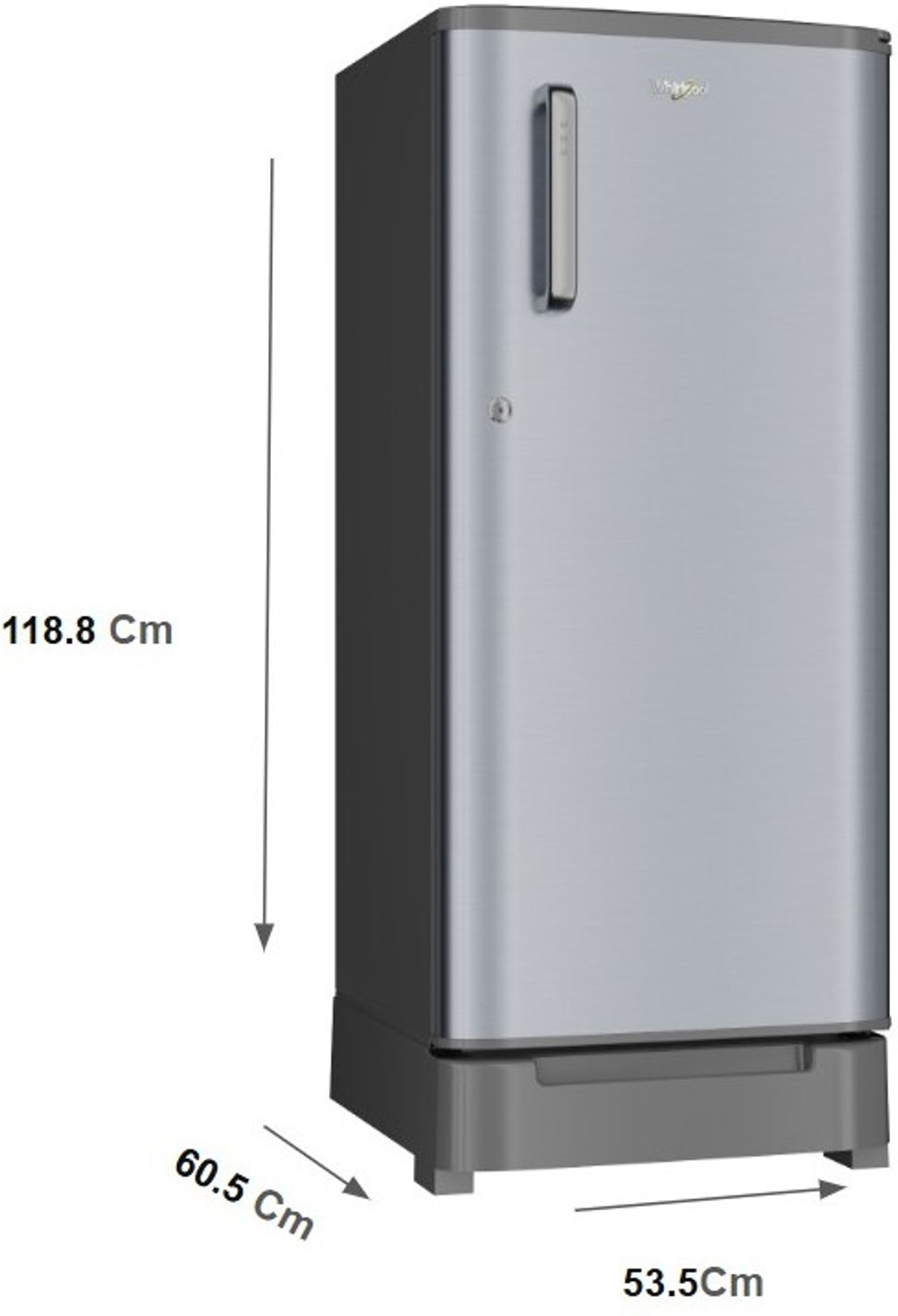 Image of Whirlpool 184 L Direct Cool Single Door 5 Star Refrigerator