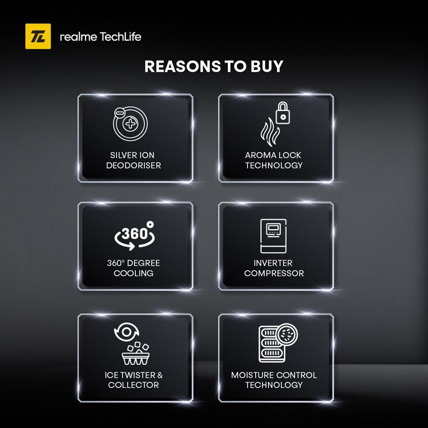 Image of realme TechLife 233 L Frost Free Double Door 3 Star Refrigerator with Silver Ion Technology and Ice Twister