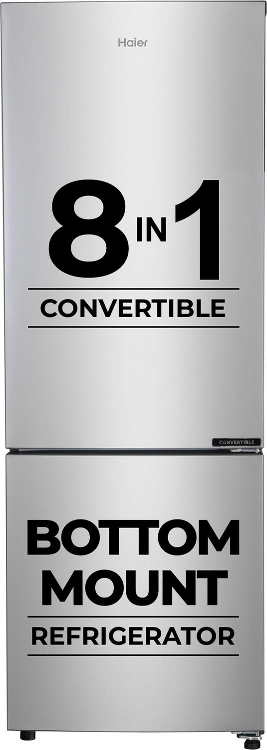 Image of Haier 237 L Frost Free Double Door 3 Star Convertible Refrigerator with Convertible 8-in-1Turbo Icing