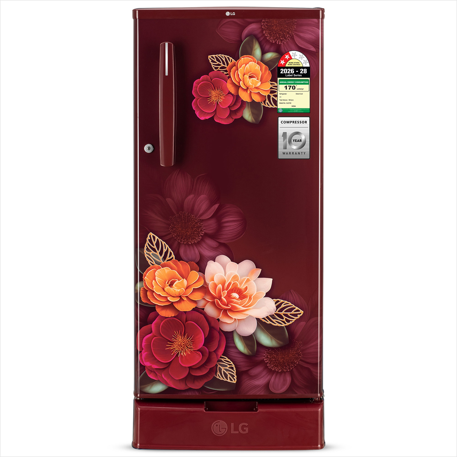 Image of LG 185 L Direct Cool Single Door 2 Star Refrigerator with Base Drawer