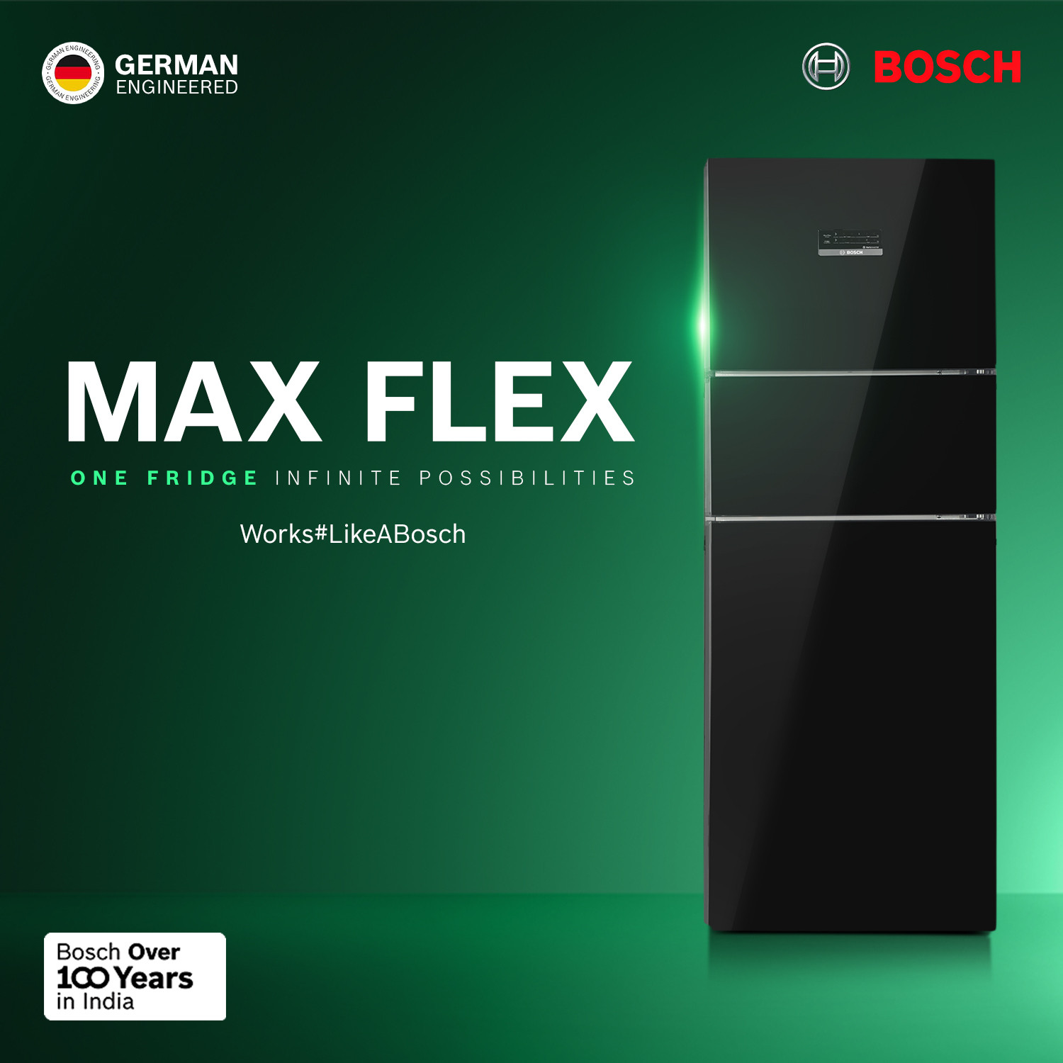 Image of BOSCH 335 L Frost Free Triple Door 3 Star Refrigerator