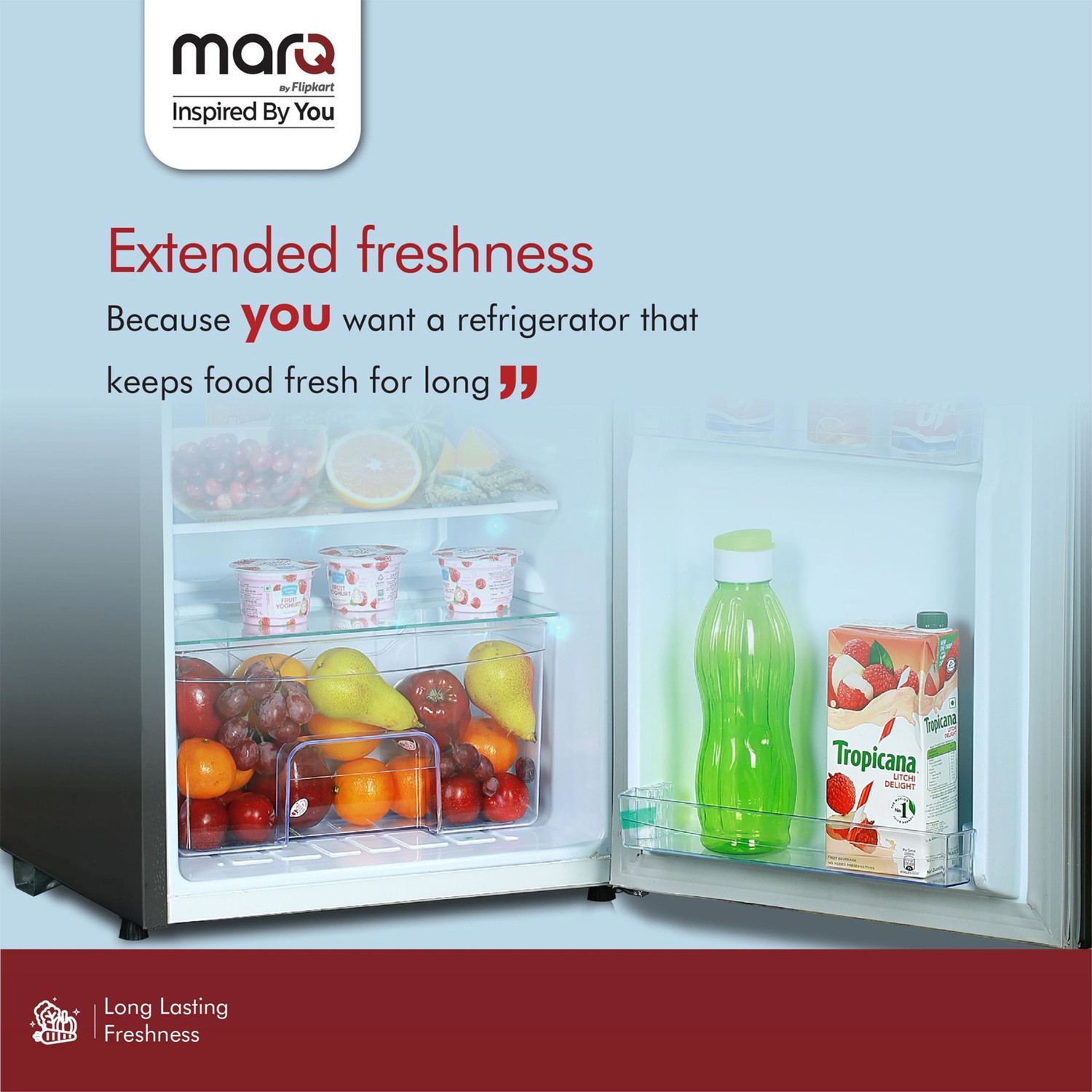 Image of MarQ by Flipkart 92 L Direct Cool Single Door 1 Star Refrigerator