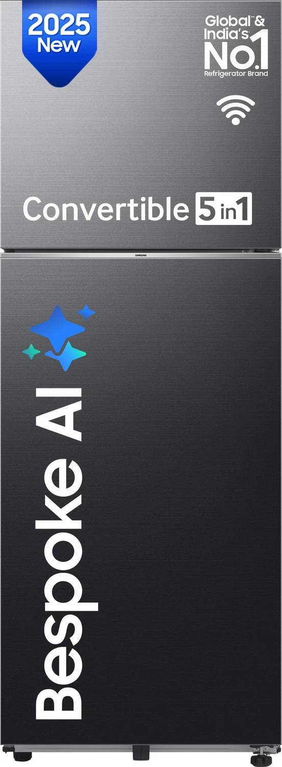 Samsung 350 L Frost Free Double Door 3 Star Convertible Refrigerator  with 5-in-1, Digital Inverter, WiFi Enabled Bespoke AI
