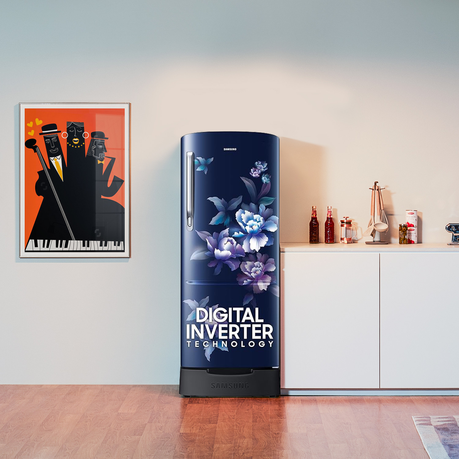 Image of Samsung 183 L Direct Cool Single Door 5 Star Refrigerator with Base Drawer with Digital Inverter
