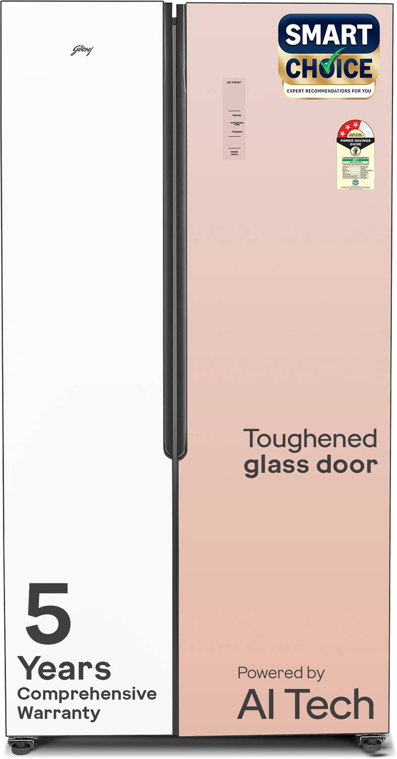 Godrej 600 L Frost Free Side by Side 3 Star Refrigerator with Po