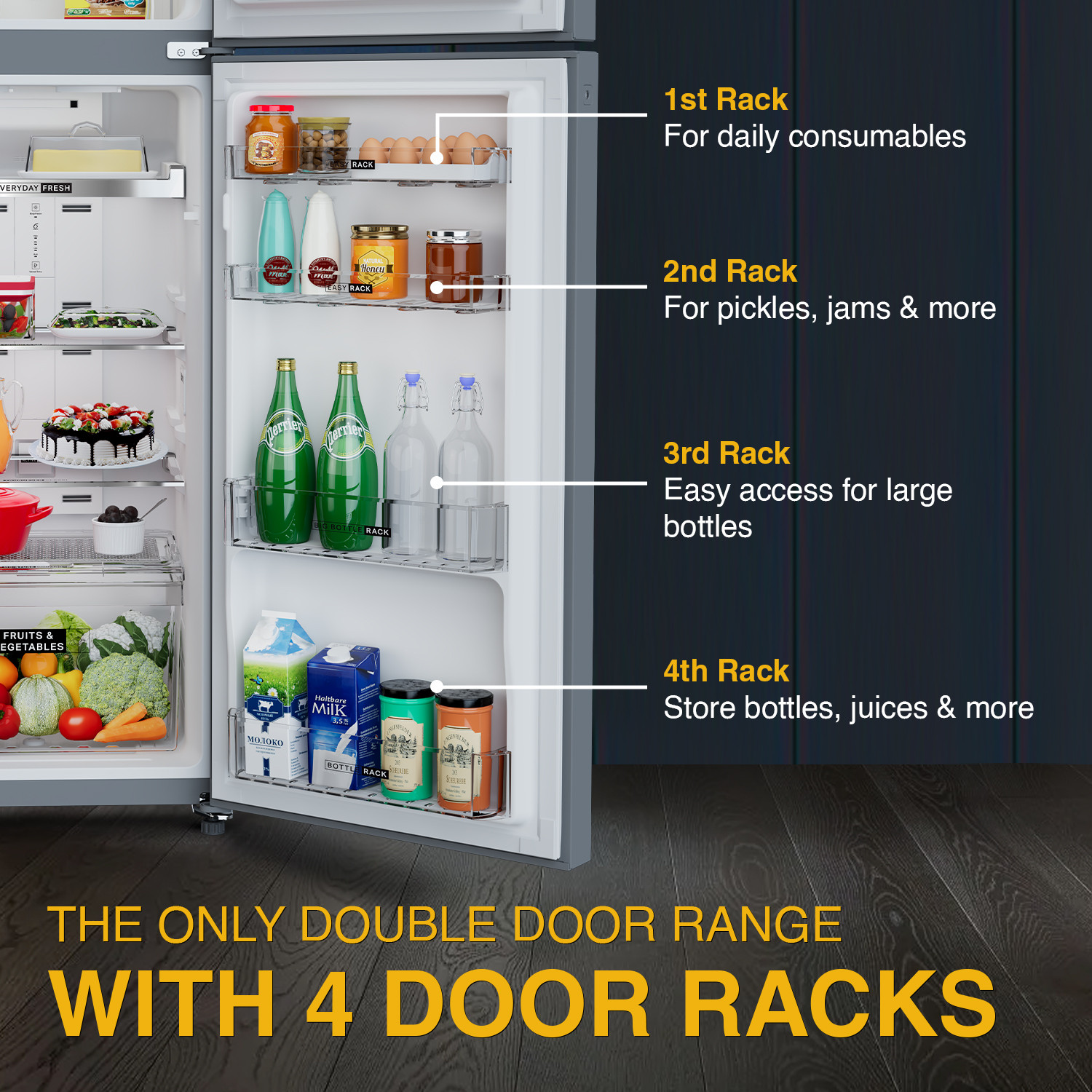 Image of Whirlpool 259 L Frost Free Double Door 3 Star Refrigerator
