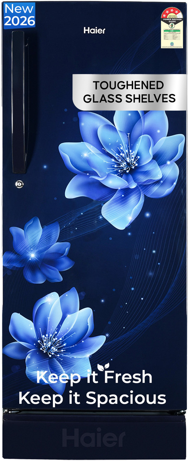 Image of Haier 190 L Direct Cool Single Door 4 Star Refrigerator with Ice Formation possible in 60 Minutes, Easy & Safe Clean back, Large Veg Box, LED Light, Lock & Key for Safety