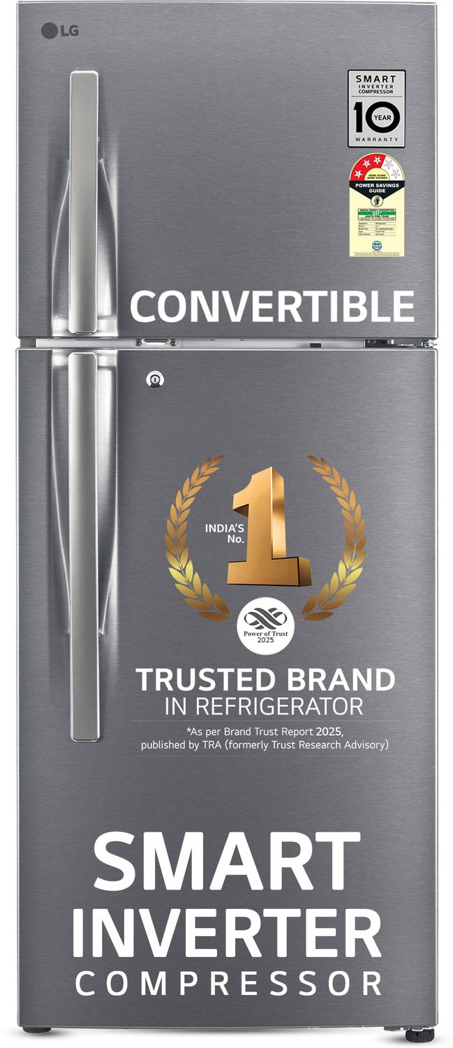 LG 260 L Frost Free Double Door Top Mount 3 Star Convertible Refrigerator