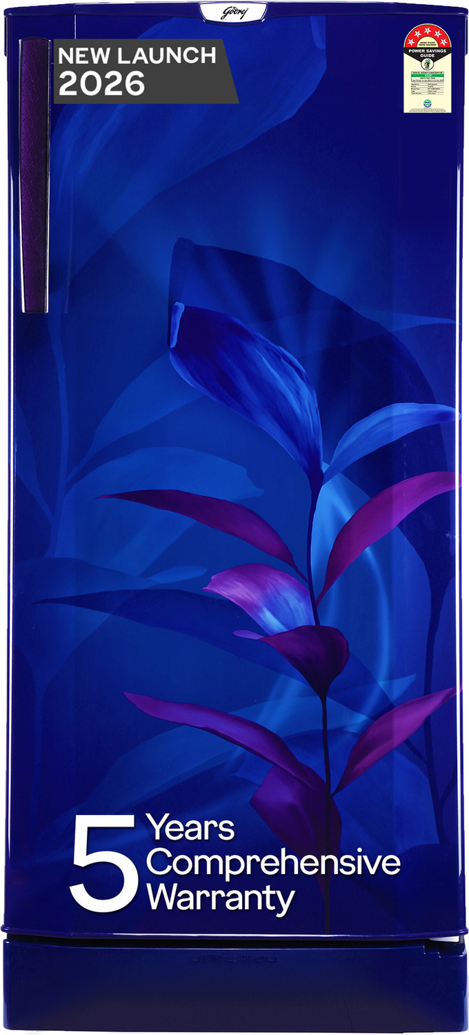 Image of Godrej 185 L Direct Cool Single Door 5 Star Refrigerator with 22L Jumbo Vegetable Tray Advanced Inverter Technology 2.5L Bottle Space
