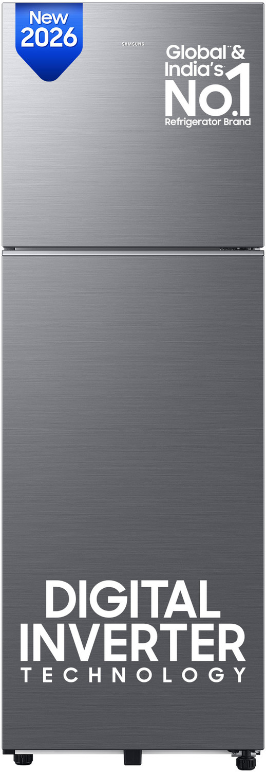 Image of Samsung 256 L Frost Free Double Door 3 Star Refrigerator with Digital Inverter, 2026 Model