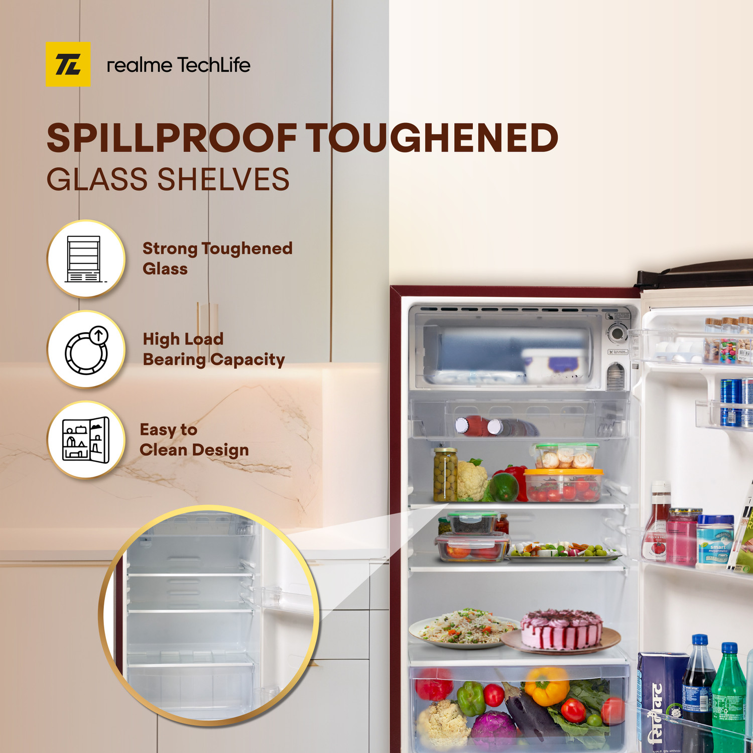 Image of realme TechLife 180 L Direct Cool Single Door 4 Star Refrigerator