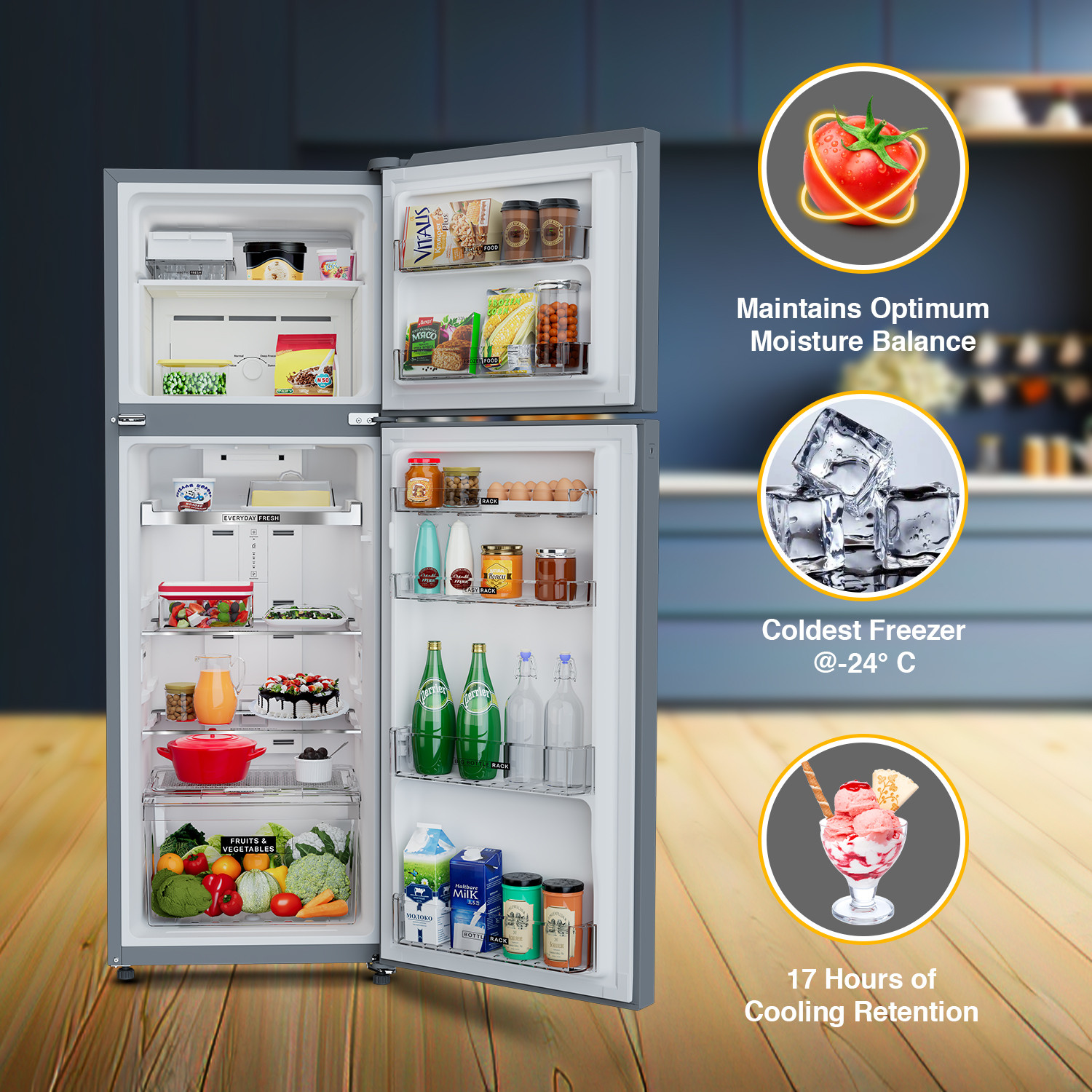 Image of Whirlpool 235 L Frost Free Double Door 3 Star Refrigerator