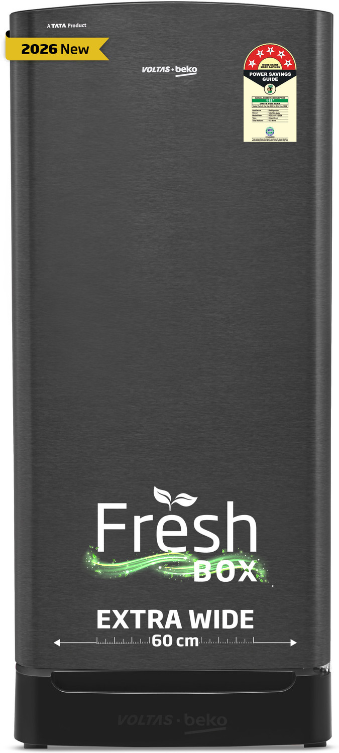 Image of Voltas Beko 183 L Direct Cool Single Door 5 Star Refrigerator with Base Drawer