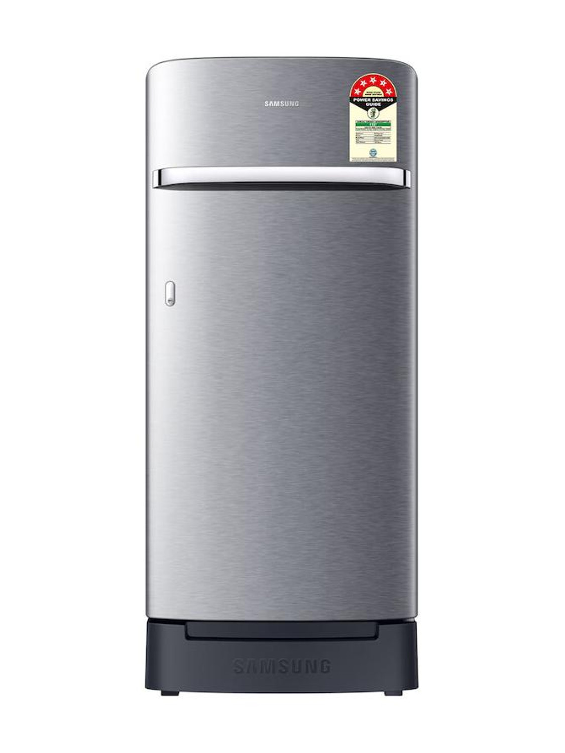 Image of Samsung 189 L Direct Cool Single Door 5 Star Refrigerator with Base Drawer (Elegant Inox Grey, RR21H2H25S8 /HL)