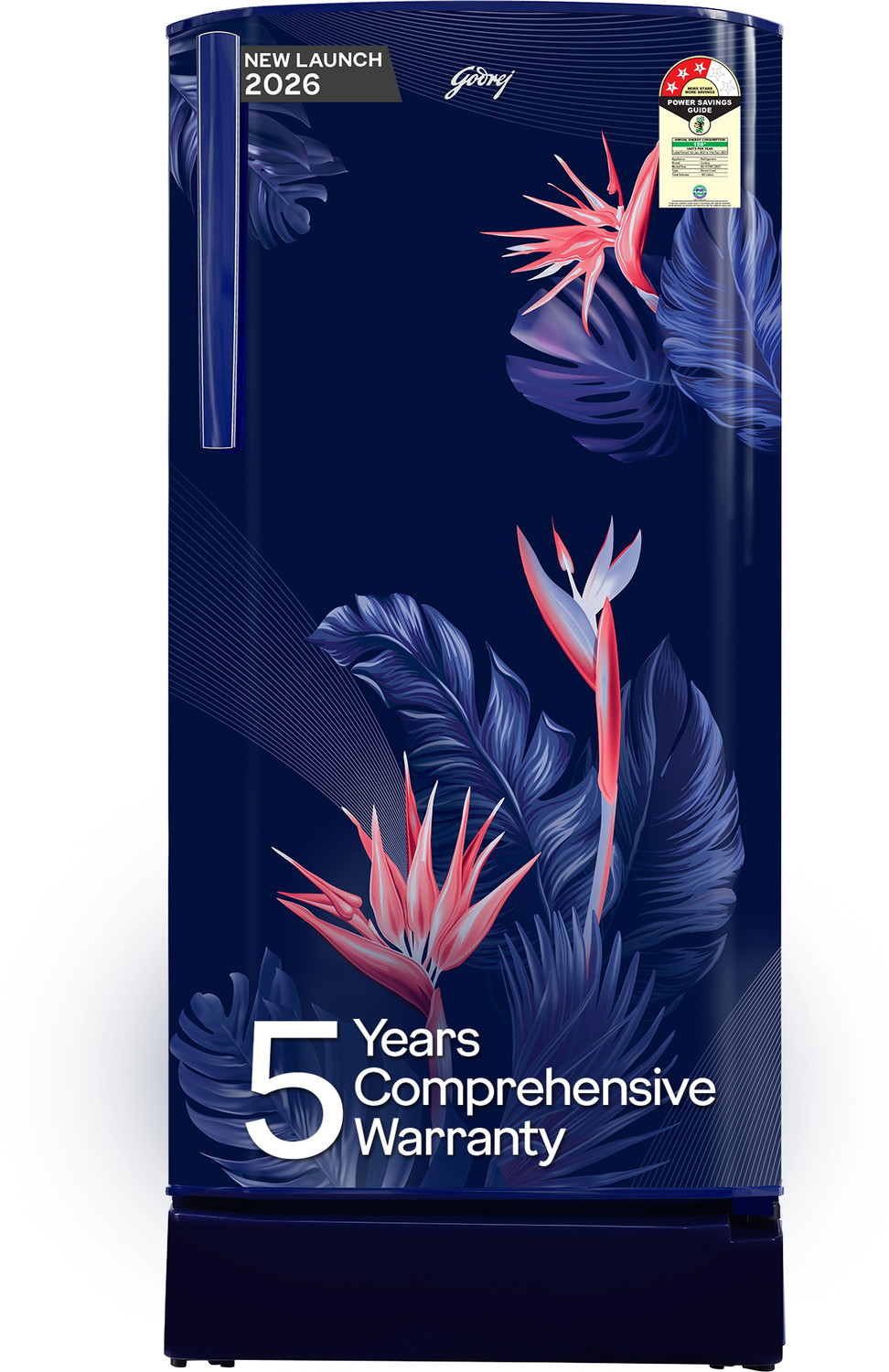 Image of Godrej 183 L Direct Cool Single Door 3 Star Refrigerator with 24 Days Farm Freshness 20L Jumbo Vegetable Tray Toughened Glass Shelves 2.5L Bottle Space