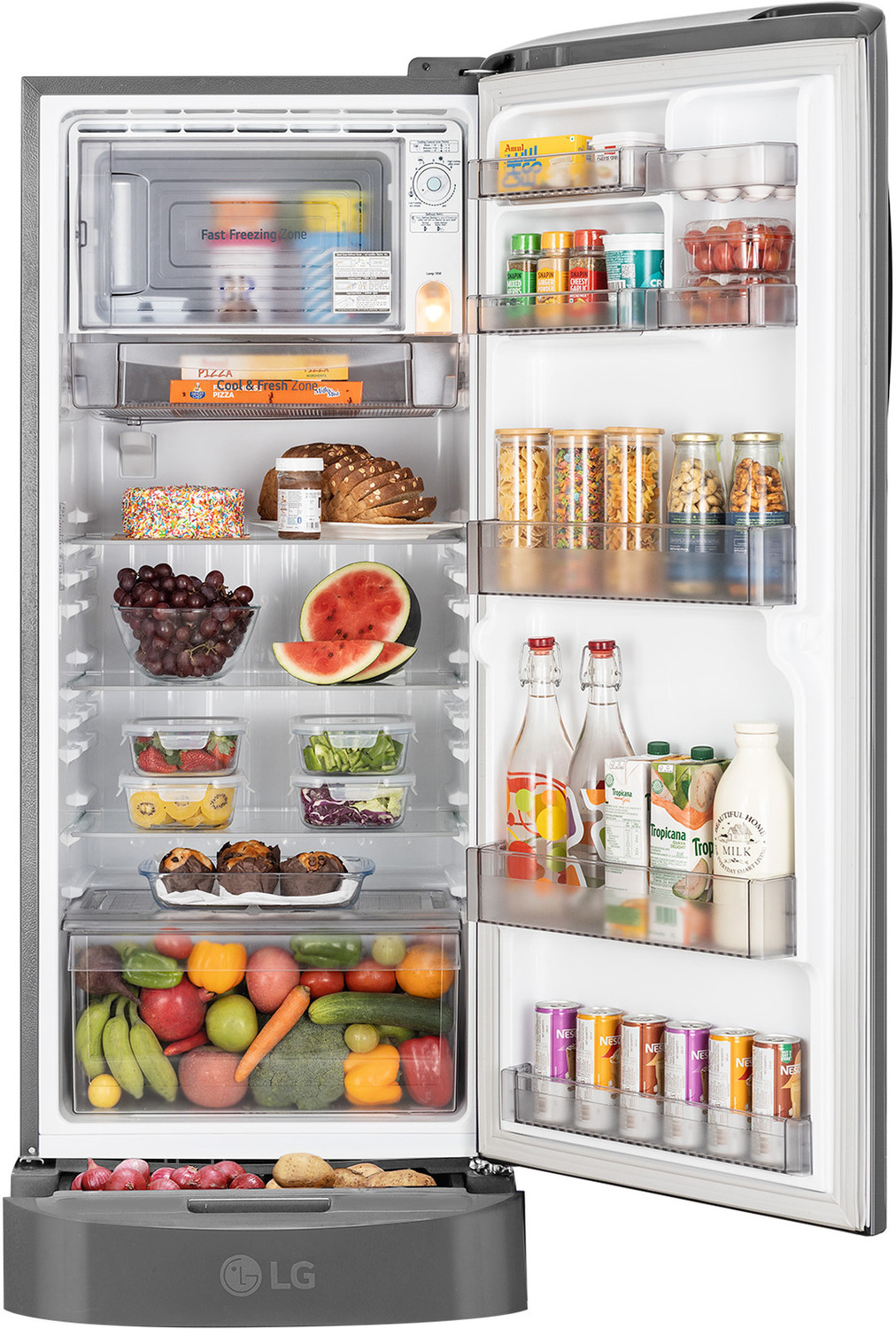 Image of LG 224 L Direct Cool Single Door 5 Star Refrigerator with Base Drawer