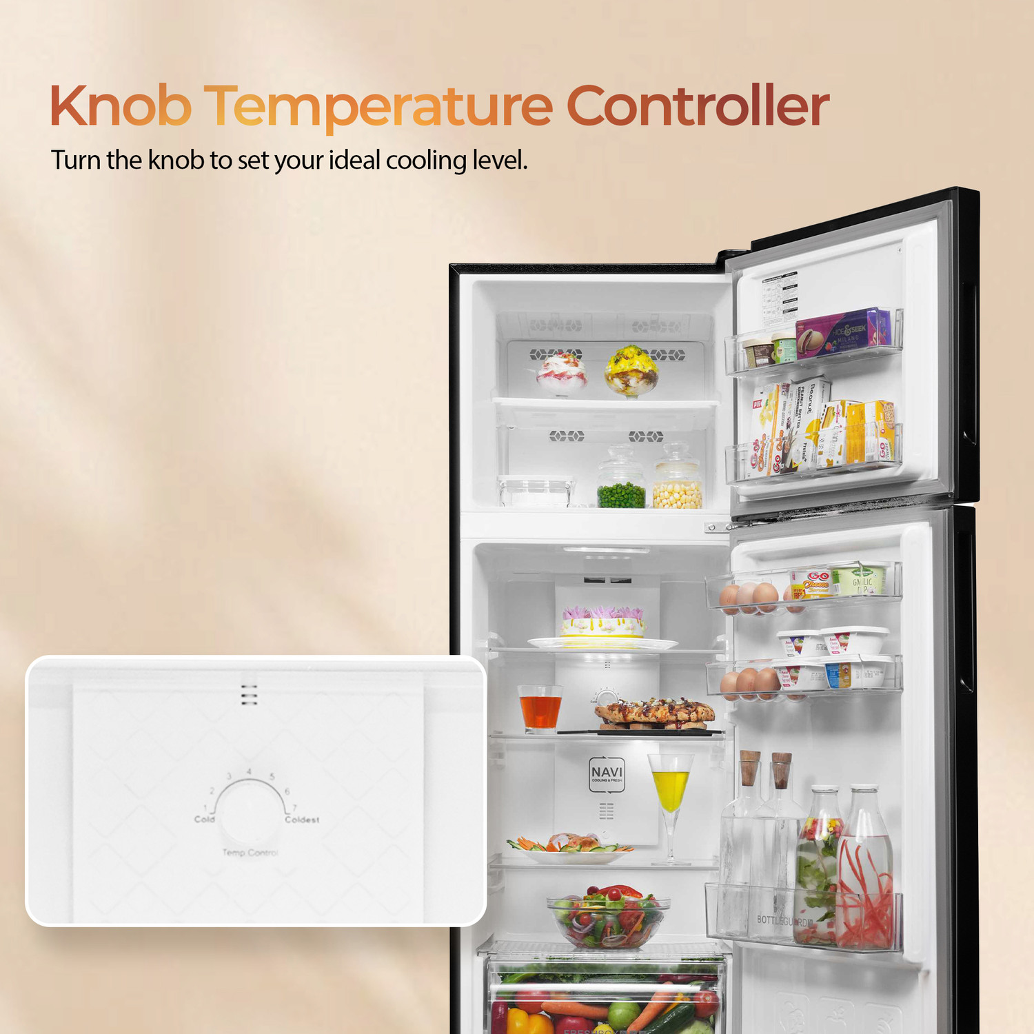 Image of Haier 240 L Frost Free Double Door 2 Star Refrigerator with Twin Inverter