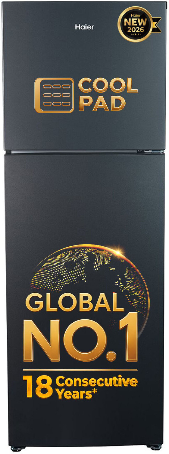 Image of Haier 240 L Frost Free Double Door 1 Star Convertible Refrigerator with Cool Pad for Extended Cooling & Spacious Fresh Zone
