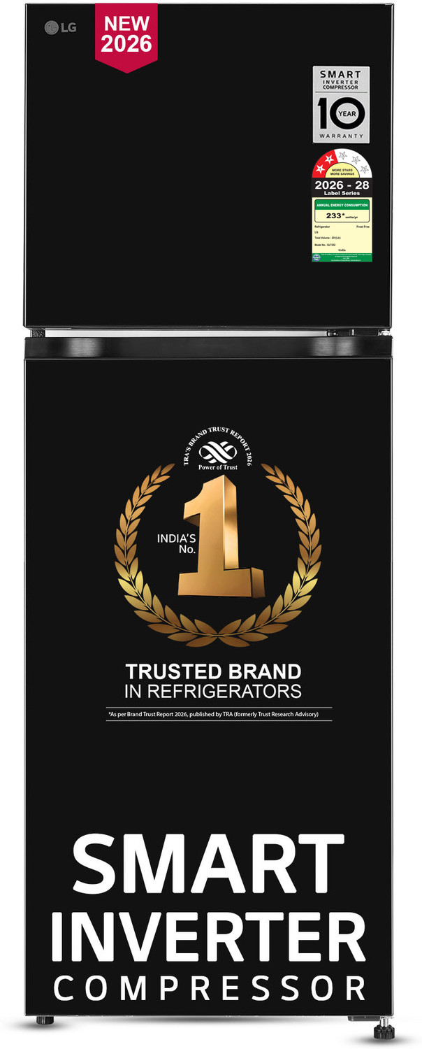 Image of LG 251 L Frost Free Double Door 2 Star Refrigerator with Smart Mode, Multi Air Flow, Express Freeze, Deodorizer, Fresh Zone, Works Without Stabilizer, Inverter Compressor, Auto connect & 2026 Model