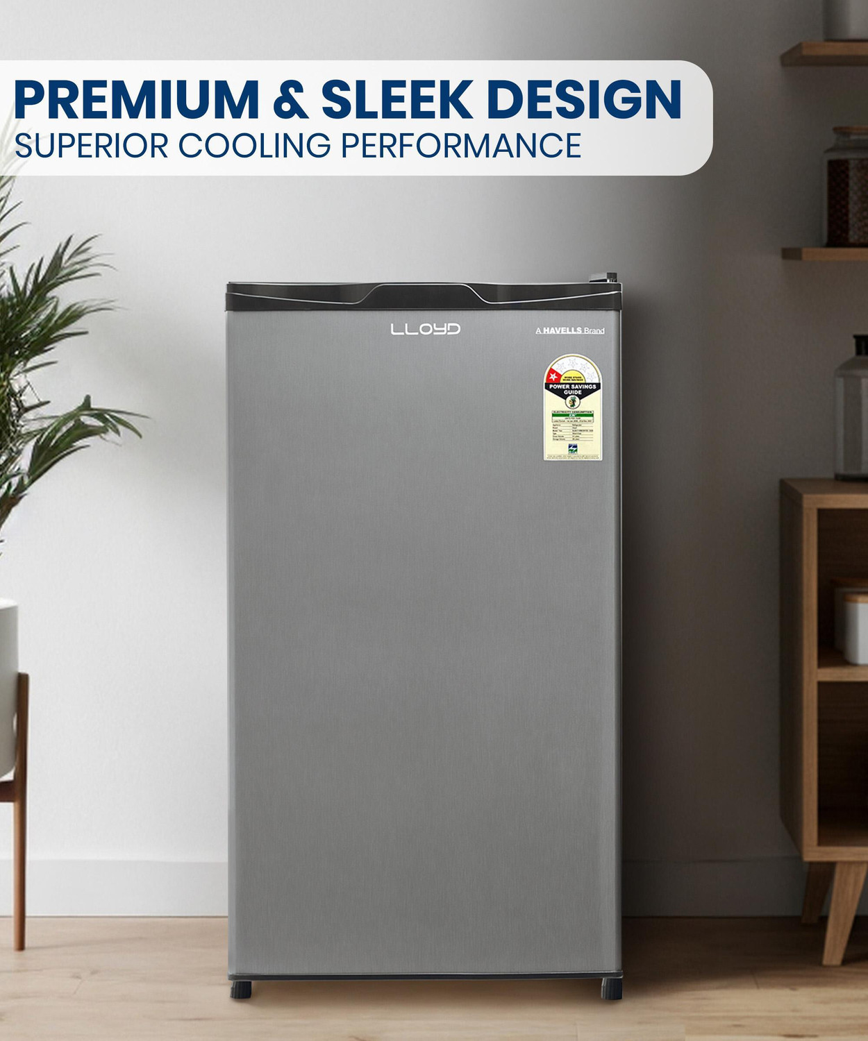 Image of Lloyd by Havells 92 L Direct Cool Single Door 1 Star Refrigerator with Dedicated Freezer Section Big Bottle StorageFull Vegetable Box