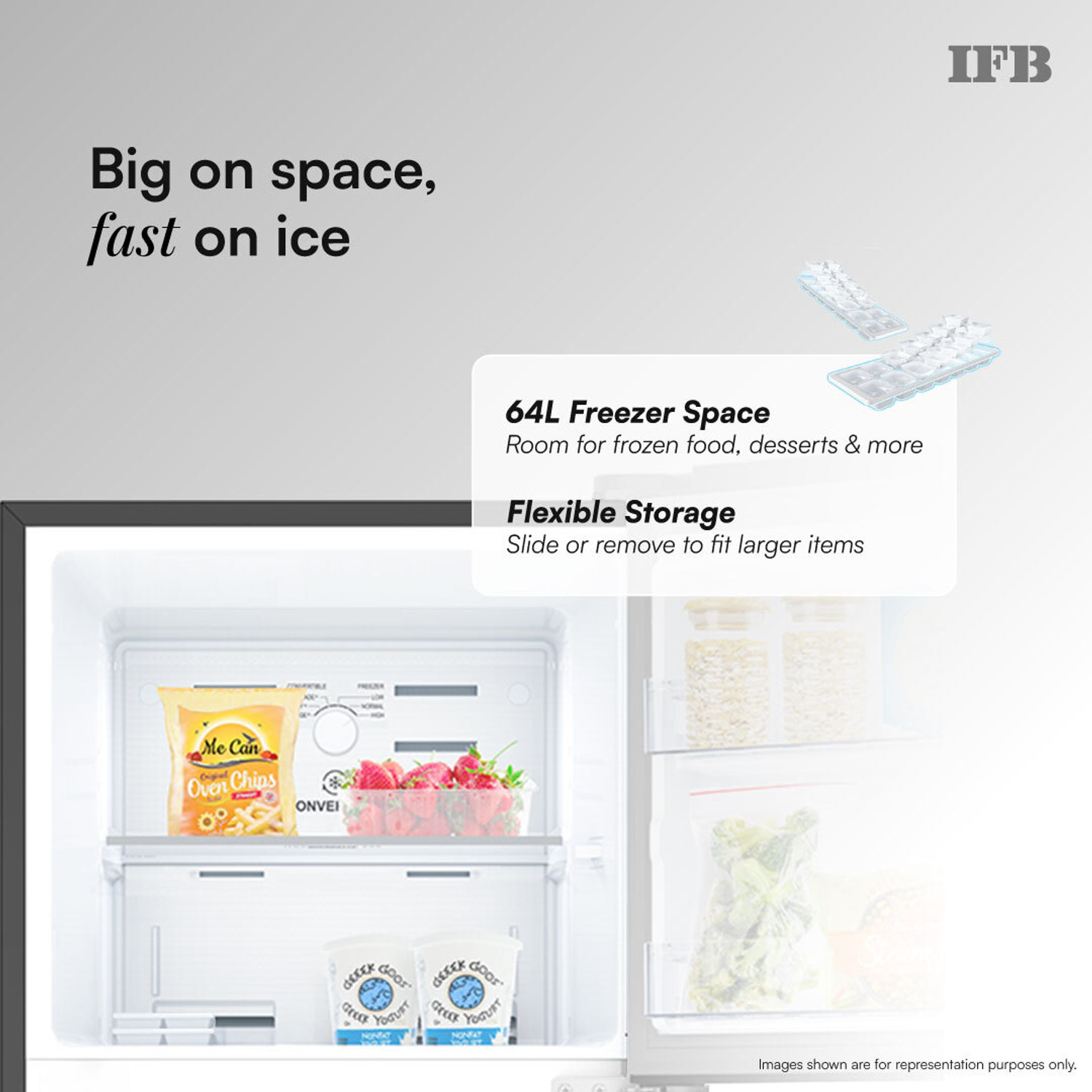 Image of IFB 241 L Frost Free Double Door 1 Star Refrigerator