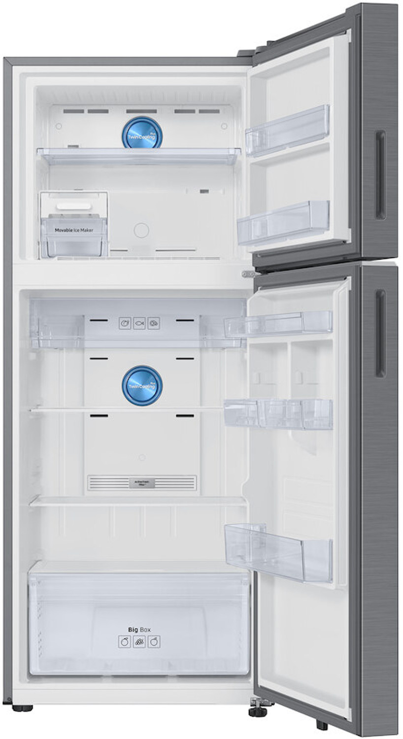 Image of Samsung 396 L Frost Free Double Door 2 Star Convertible Refrigerator (Elegant Inox Silver, RT41HG6C42S8HL)