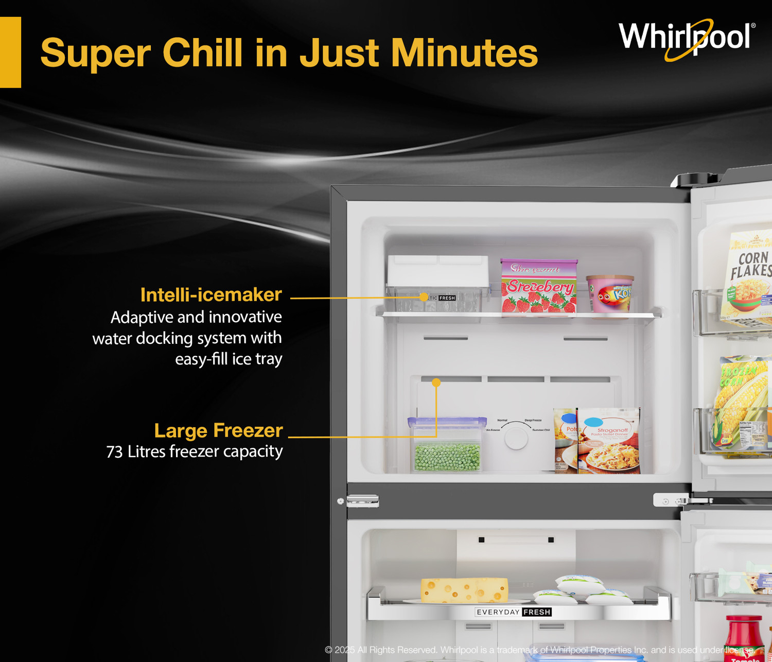 Image of Whirlpool 327 L Frost Free Double Door 3 Star Refrigerator