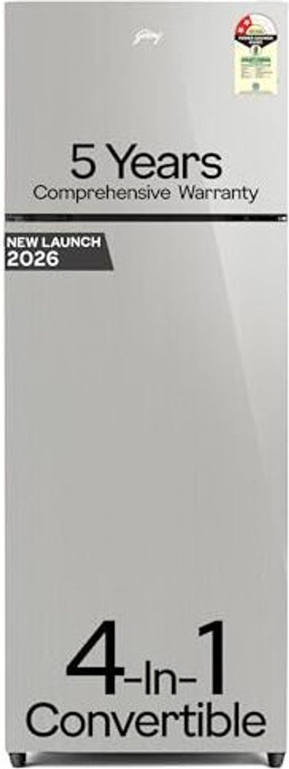 Image of Godrej 308 L Frost Free Double Door 2 Star Refrigerator with AI Powered 4-in-1 Freezer Convertible 30 Days Farm Freshness 95%+ Food Surface Disinfection