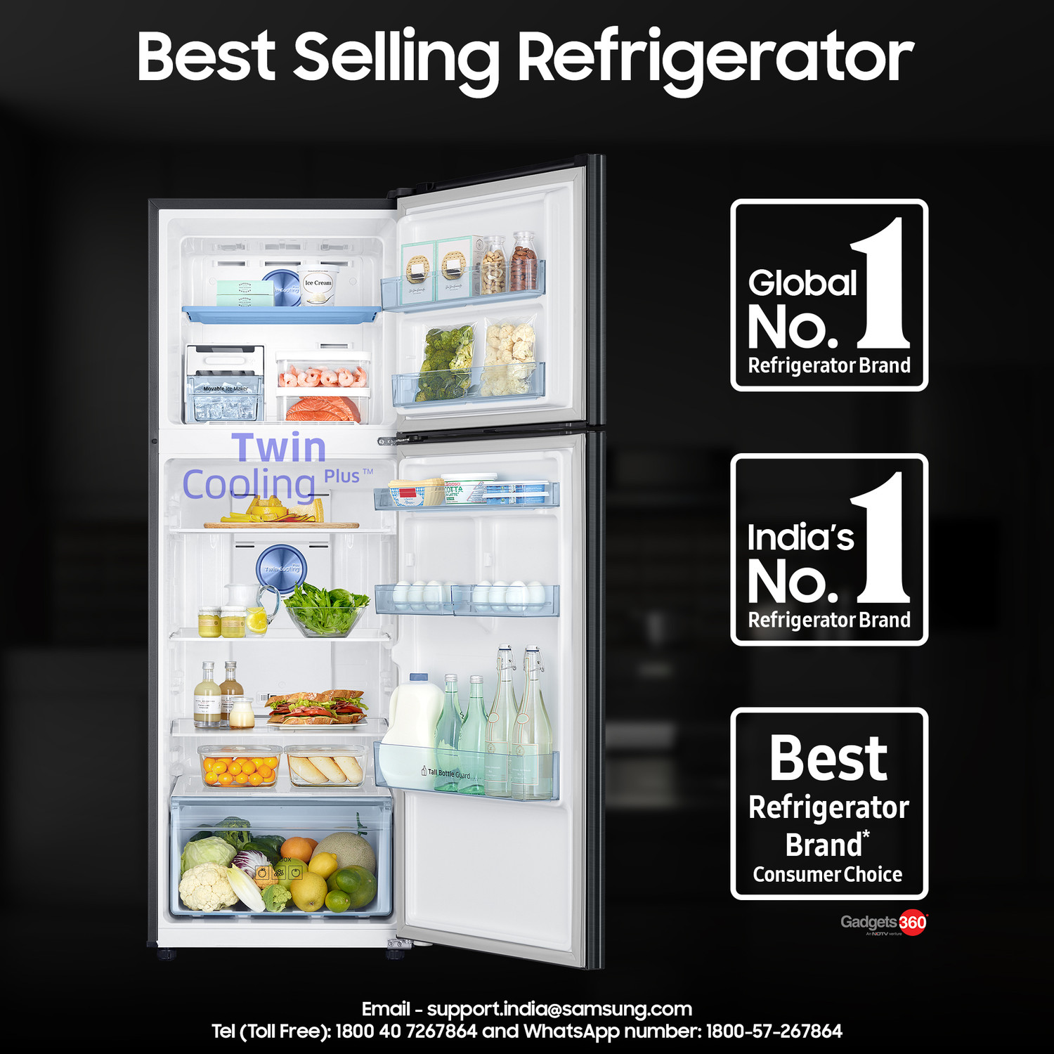 Image of Samsung 322 L Frost Free Double Door 3 Star Convertible Refrigerator
