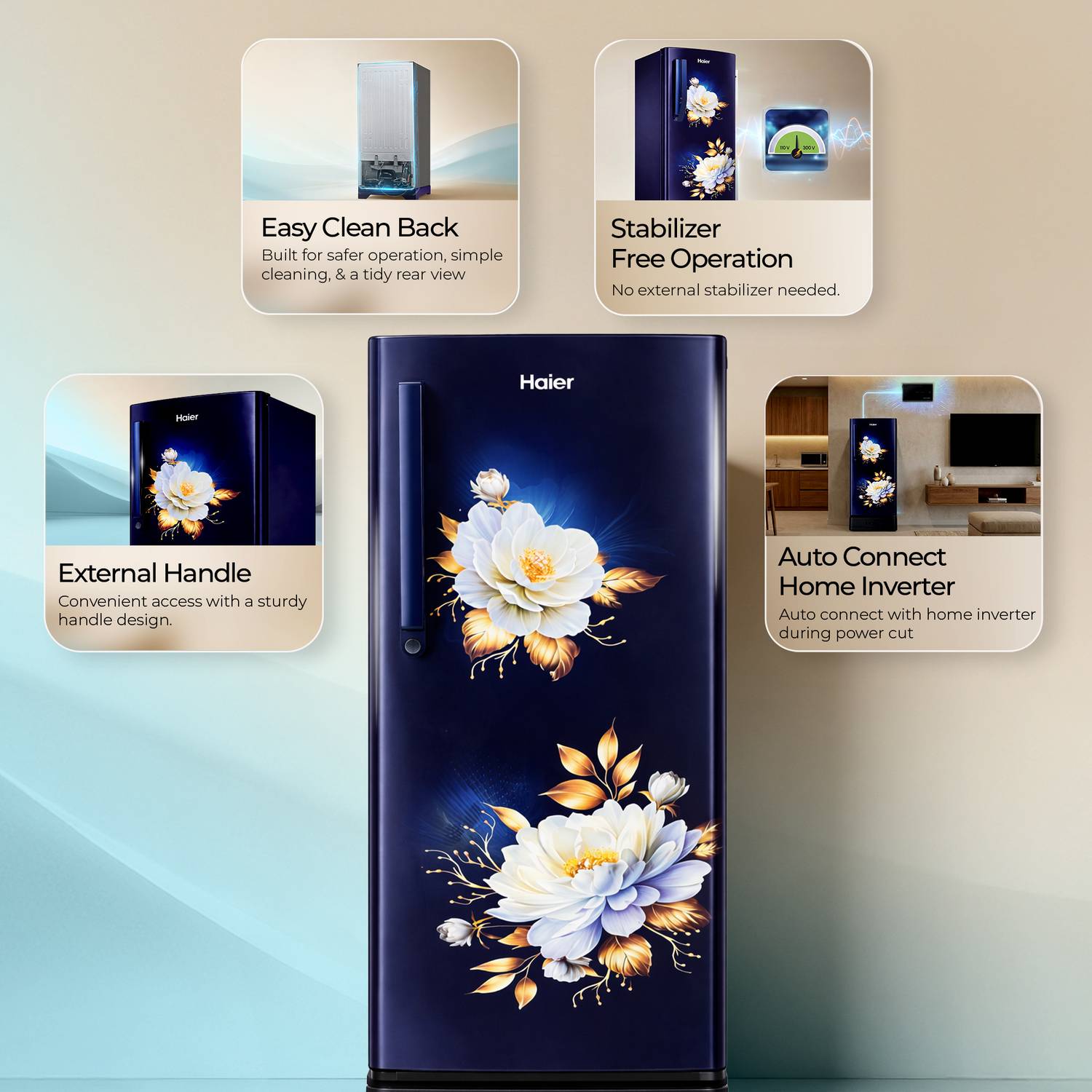 Haier 190L Direct Cool Single Door 4 Star Refrigerator - Image 3