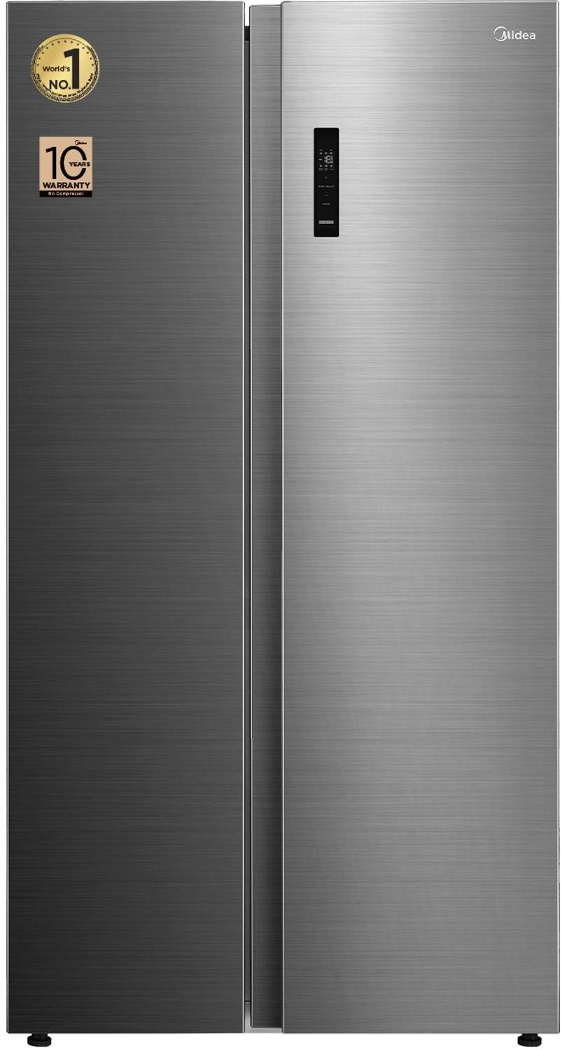 Midea 563 L Frost Free Side by Side Refrigerator (BRU Steel, MDRS