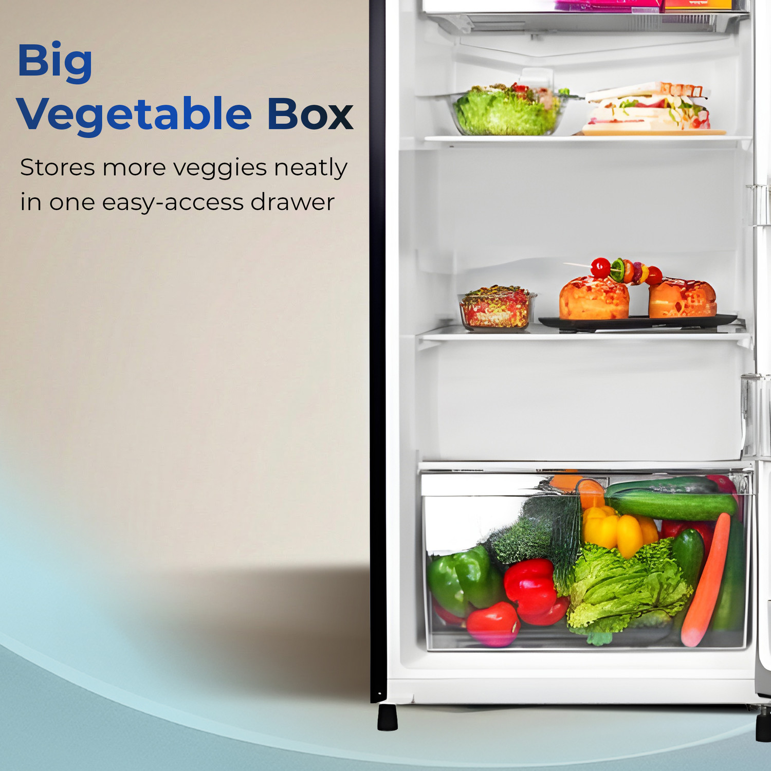 Image of Haier 190 L Direct Cool Single Door 2 Star Refrigerator with Fast Ice Making, Easy Clean Back, Large Vegetable Box ( 2026 Model)