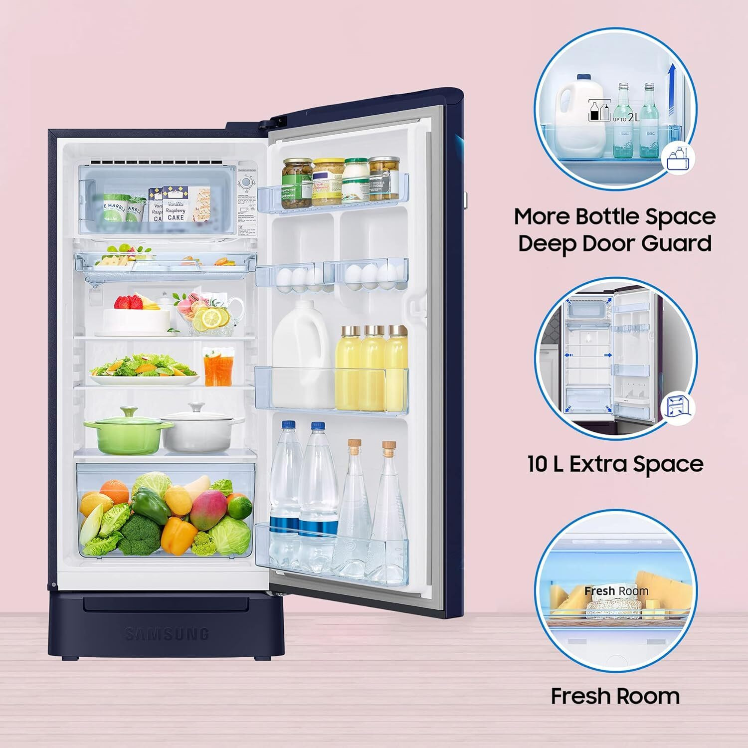 Image of Samsung 189 L Direct Cool Single Door 5 Star Refrigerator