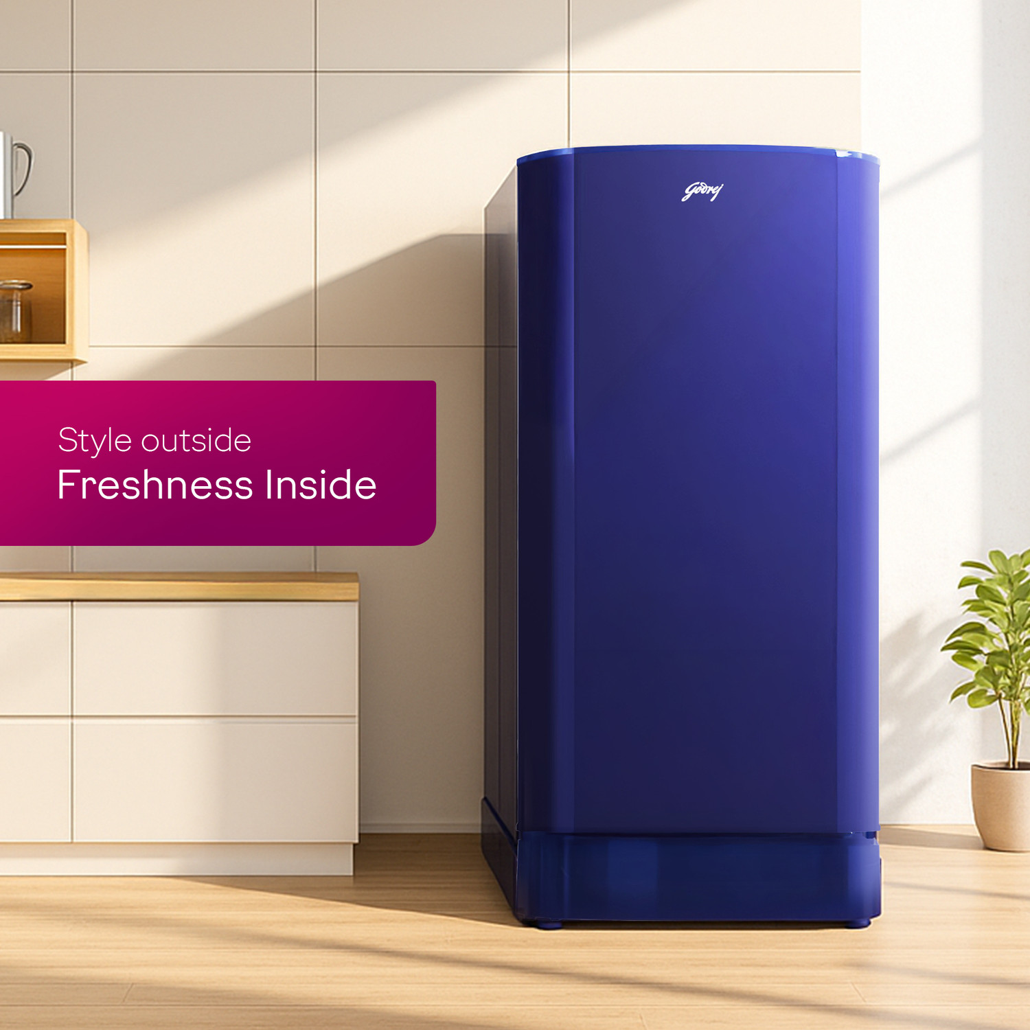Image of Godrej 183 L Direct Cool Single Door 3 Star Refrigerator with Jumbo Vegetable Tray and Wired Shelves