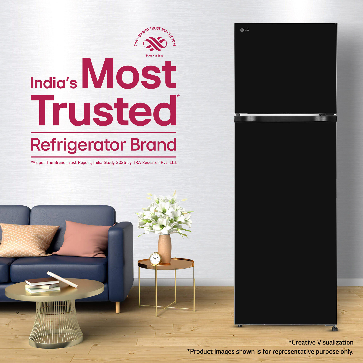 Image of LG 276 L Frost Free Double Door 2 Star Convertible Refrigerator with Convertible, Smart Mode, Multi Air Flow, Deodorizer, Works Without Stabilizer, Inverter Compressor, Auto connect & 2026 Model