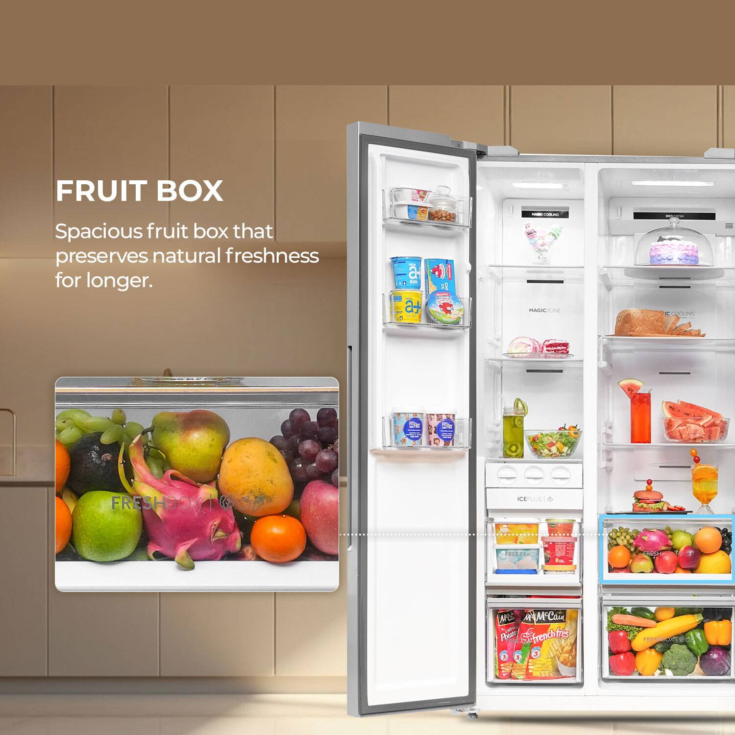 Haier 596 L Side by Side Convertible Refrigerator - Image 5