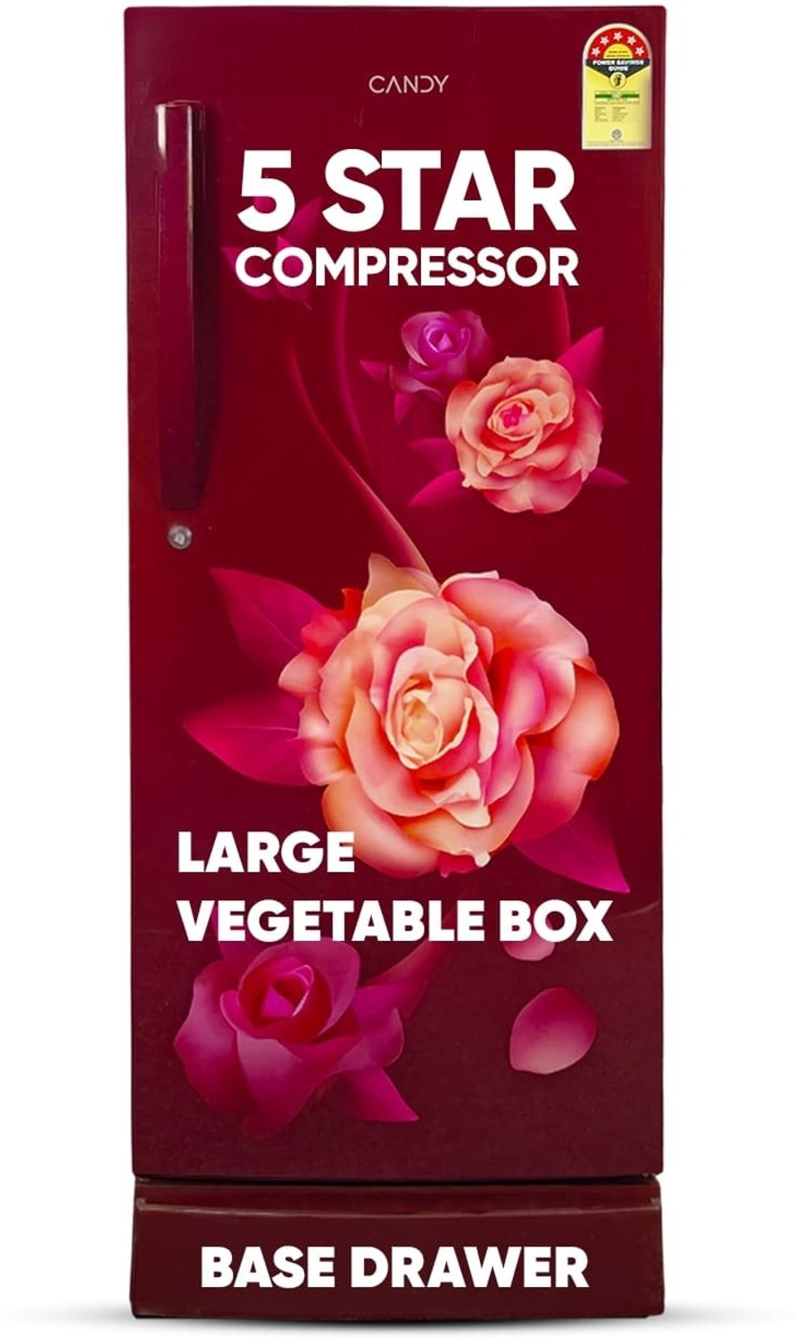 Image of CANDY 190 L Direct Cool Single Door 5 Star Refrigerator with Base Drawer with Jumbo Fruit and vegetable Box