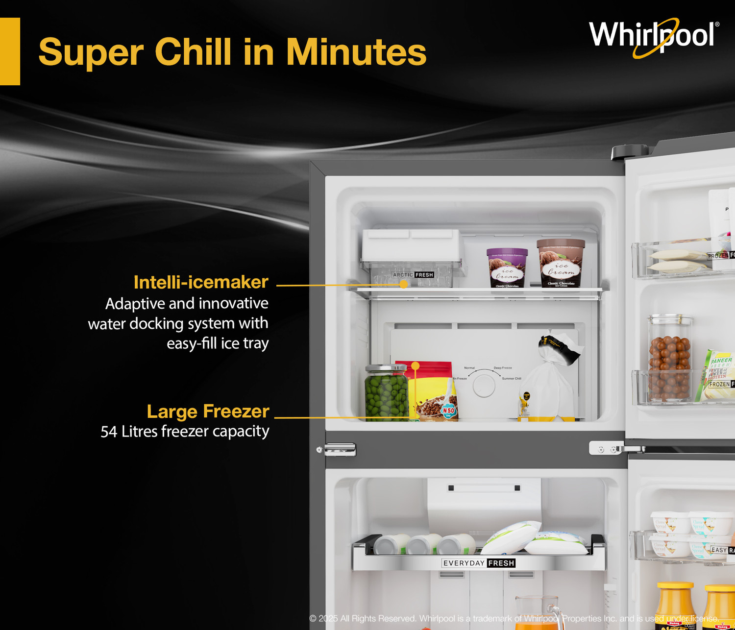 Image of Whirlpool 235 L Frost Free Double Door 3 Star Refrigerator